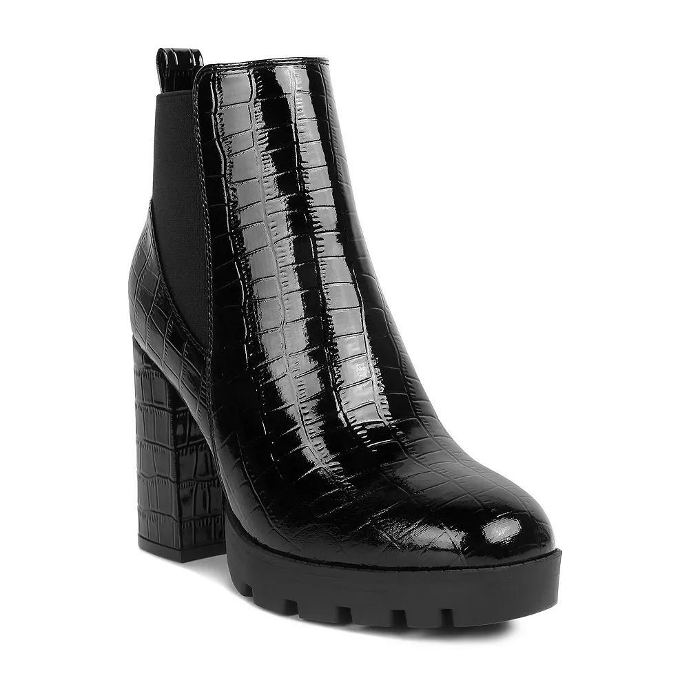 London Rag Foxy Women's Heeled Chelsea Boots, Size: 6, Black Product Image