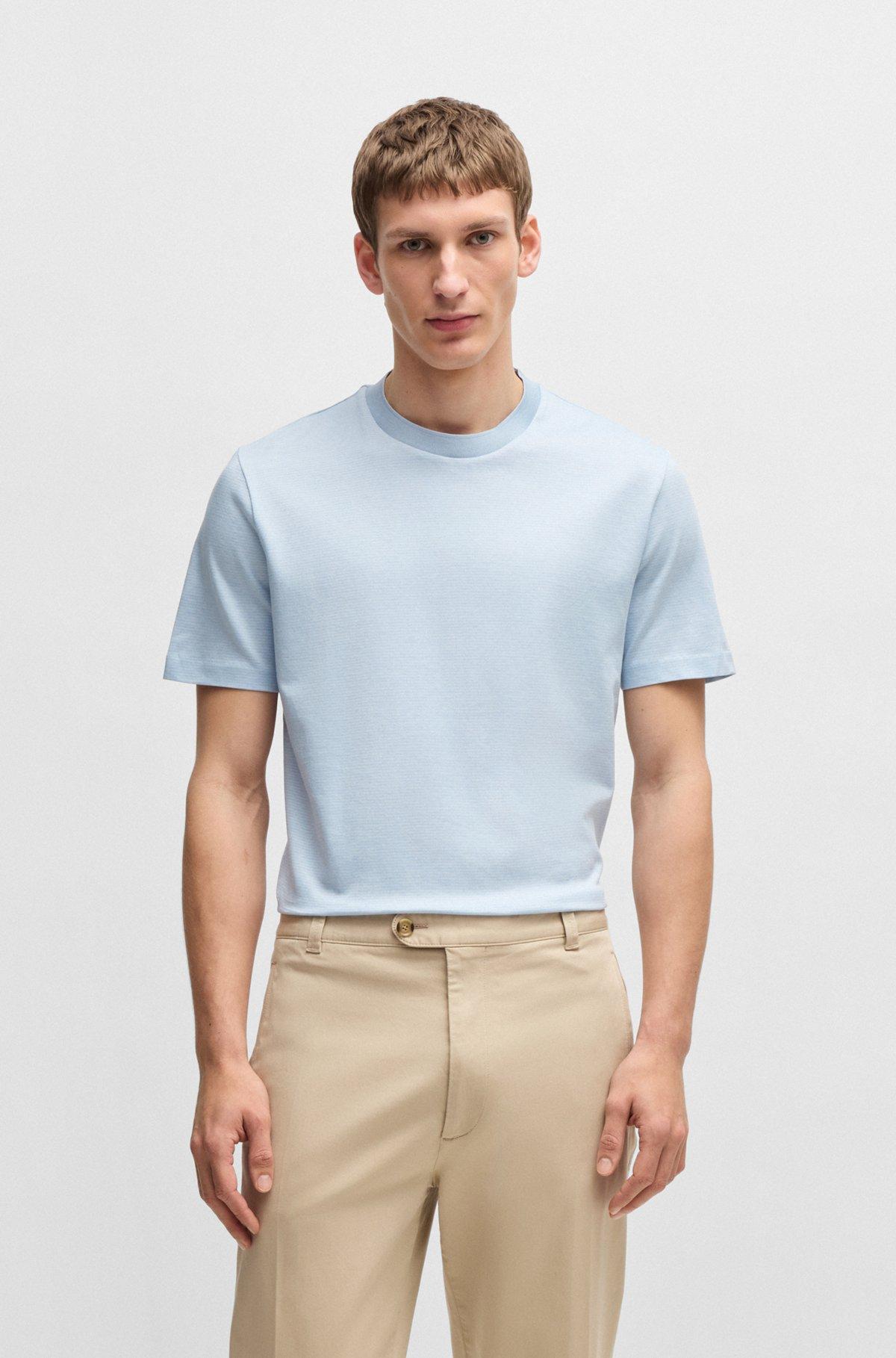 Mercerized-cotton T-shirt with micro pattern Product Image