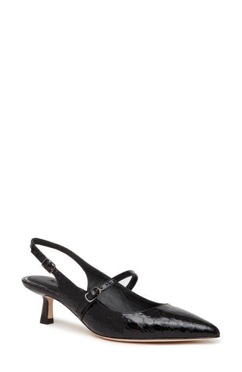 PAIGE Maggy Slingback Pointed Toe Pump In Black Product Image