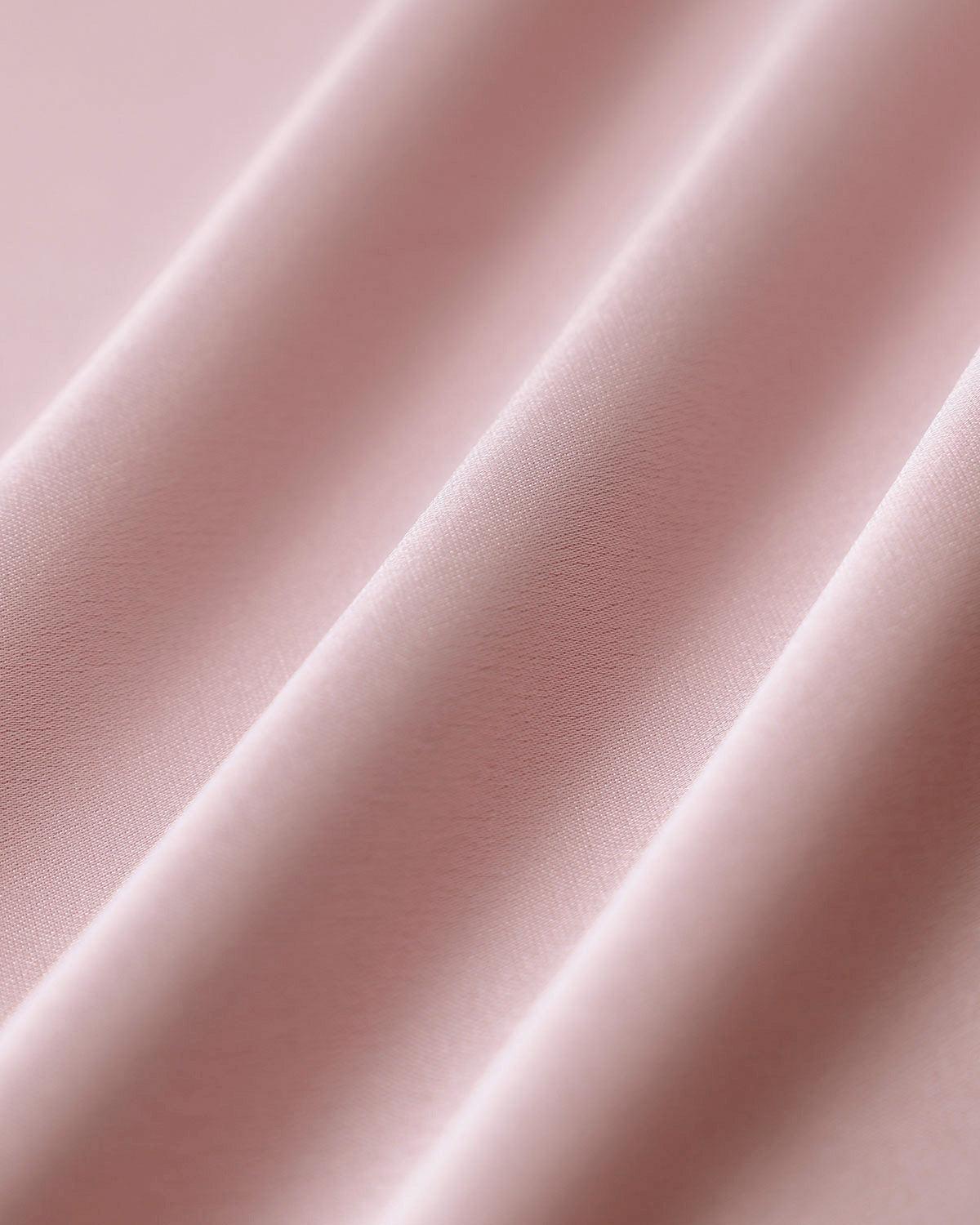 Pink Boat Neck Satin Mini Dress Product Image
