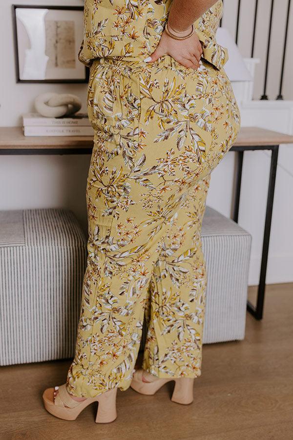 Vacay Bound High Waist Linen-Blend Pants Curves Product Image