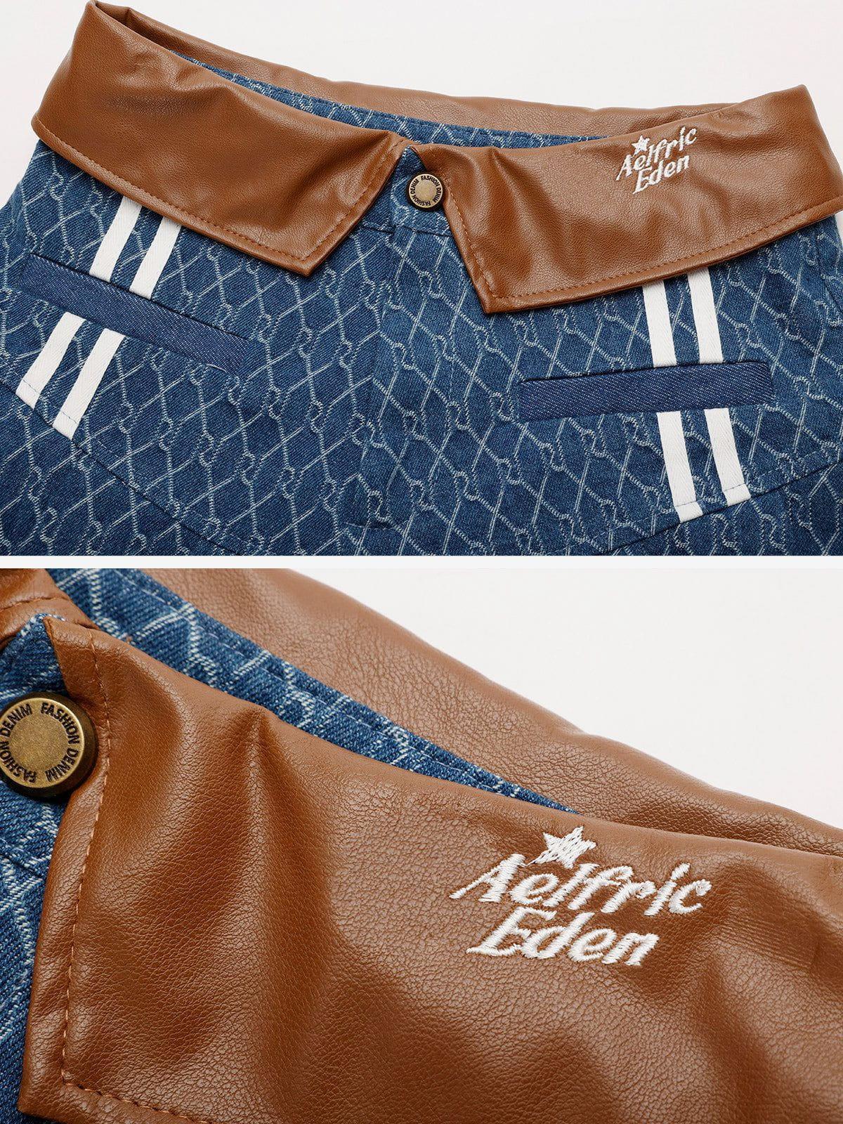 Aelfric Eden Vintage Denim Jacquard Cropped Jacket Product Image