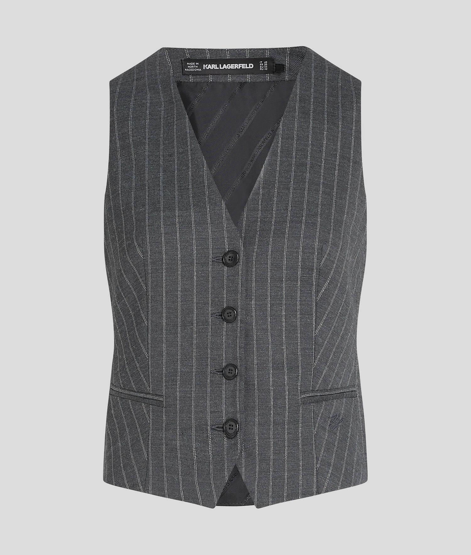 METALLIC PINSTRIPE WRAP PANTS Product Image