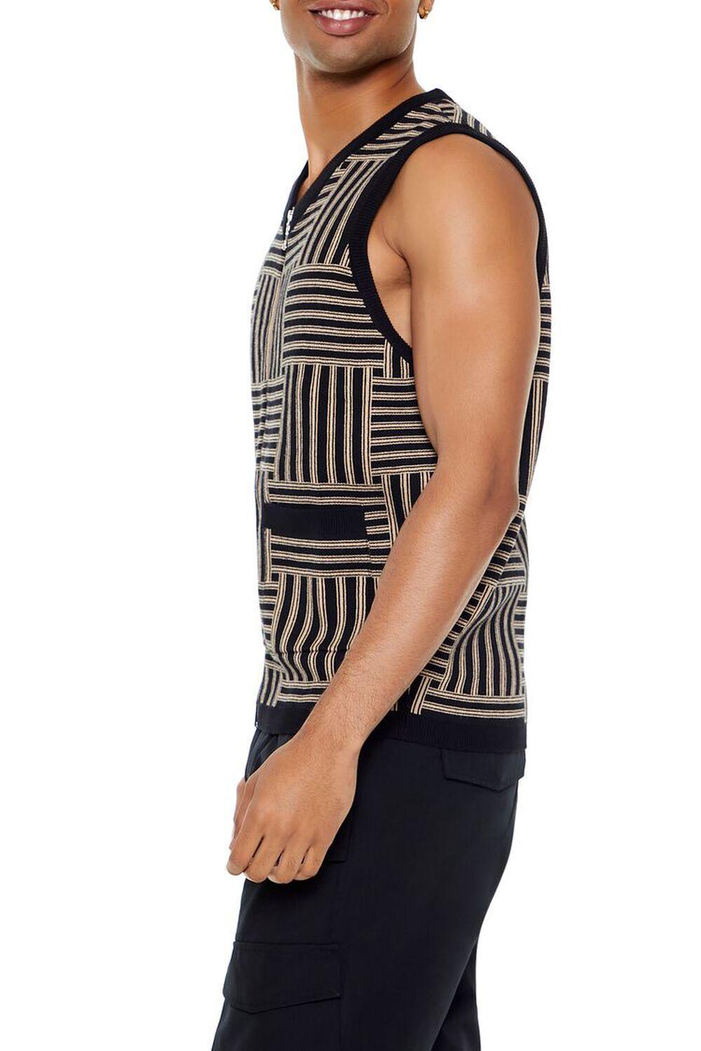 Geo Print Zip-Up Sweater Vest | Forever 21 Product Image