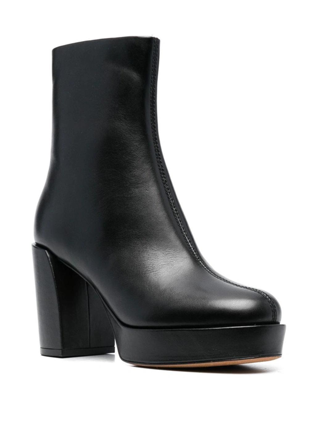 3.1 PHILLIP LIM Naomi Leather Platform Boots In Black Product Image