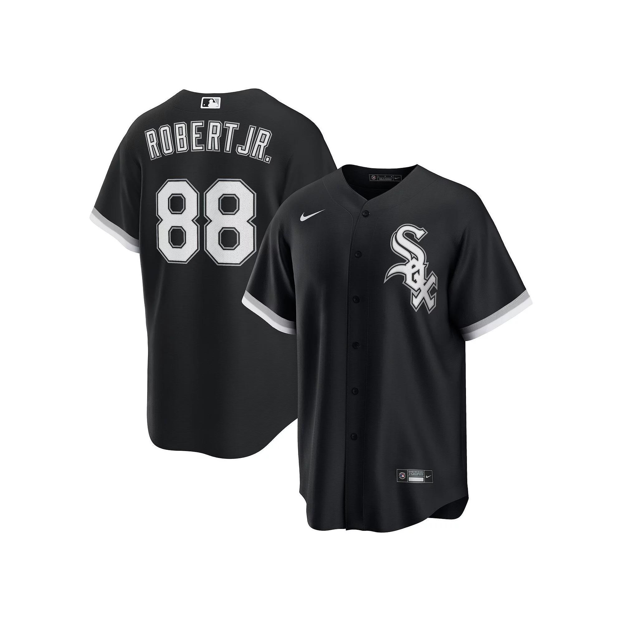 Men's Nike Luis Robert Jr. Black Chicago White Sox Alternate Replica Player Jersey, Size: Small Product Image