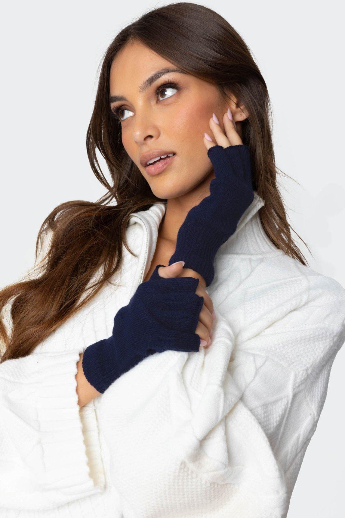 Knitted Fingerless Gloves Product Image