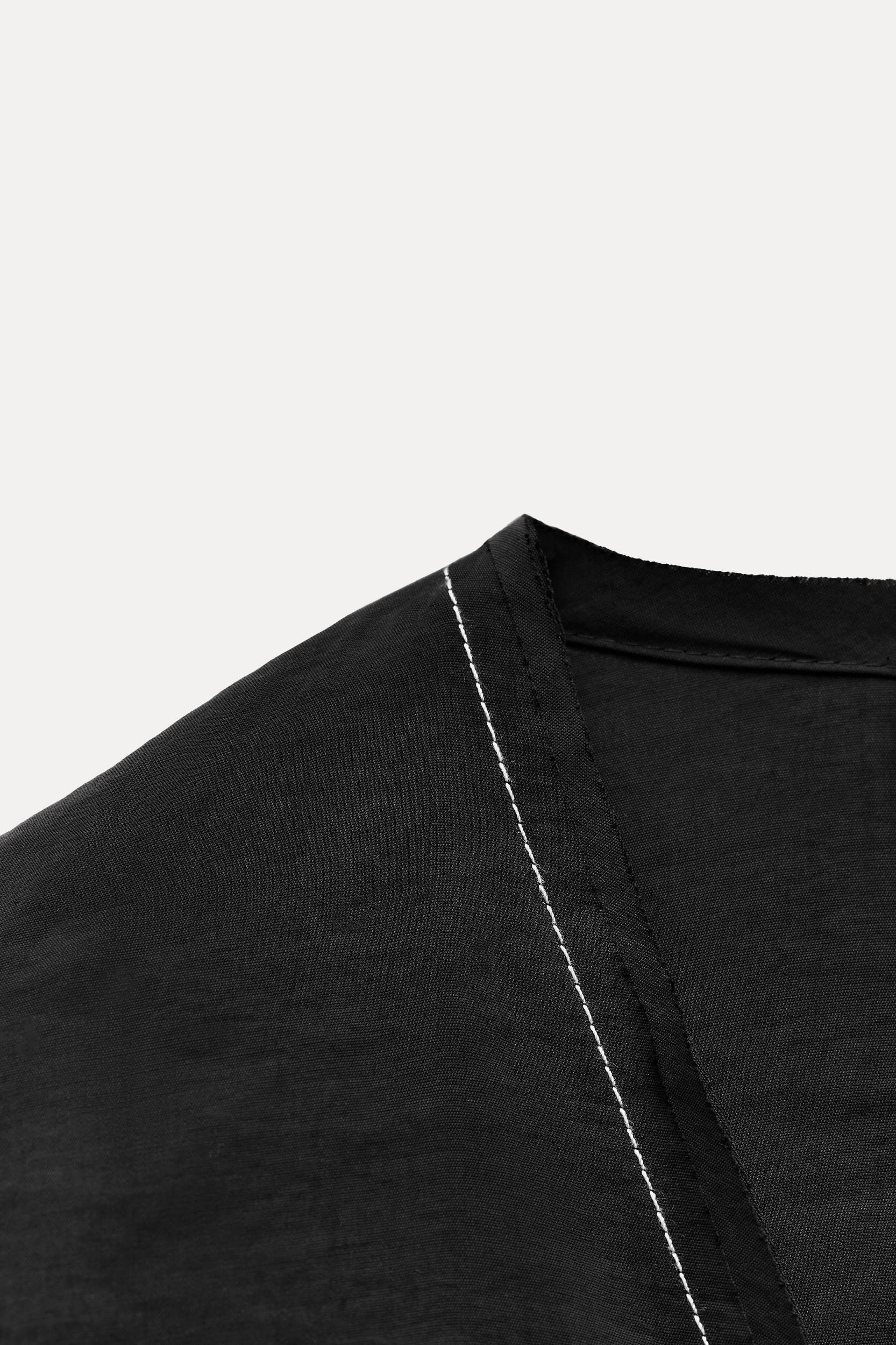 TIED TOPSTITCHING BLOUSE ZW COLLECTION Product Image