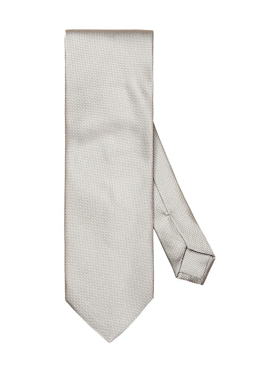 Mens Herringbone Woven Silk Tie Product Image
