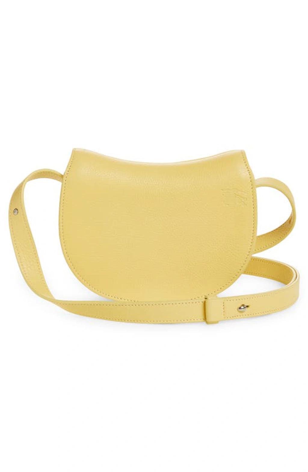BURBERRY Rocking Horse Leather Crossbody Bag In Daffodil Product Image