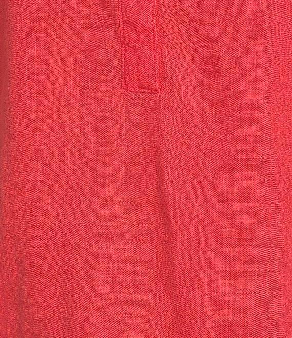 Lilly Pulitzer Mialeigh Linen Notch Collar Elbow Puff Sleeve Top Product Image