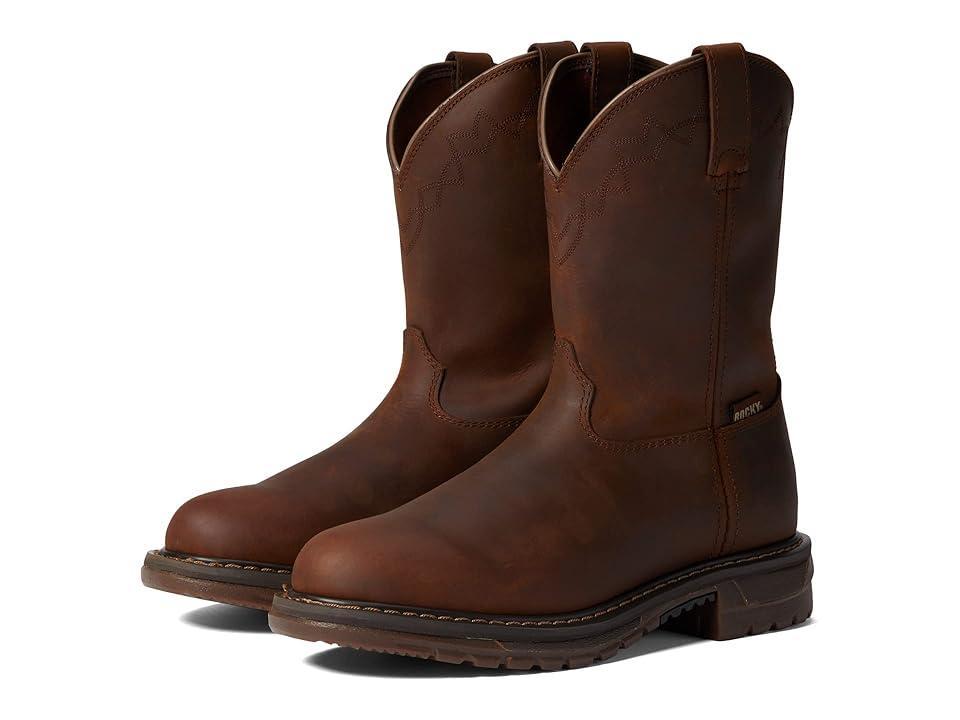 Rocky Original Ride Roper Men's 10-in. Western Work Boots, Size: 11 Wide, Old Weathered Product Image