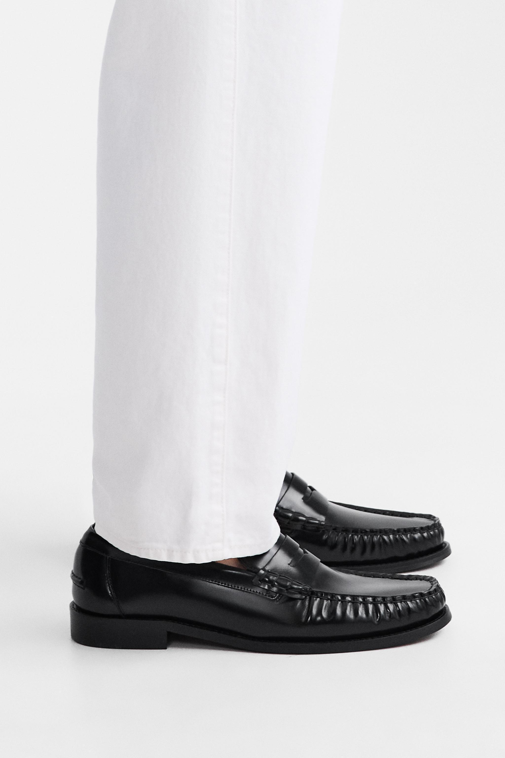 LEATHER PENNY LOAFERS Product Image