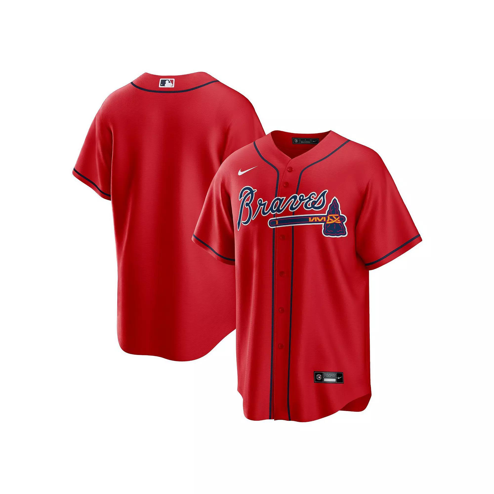 Mens Nike Atlanta Braves Alternate Replica Team Jersey Product Image