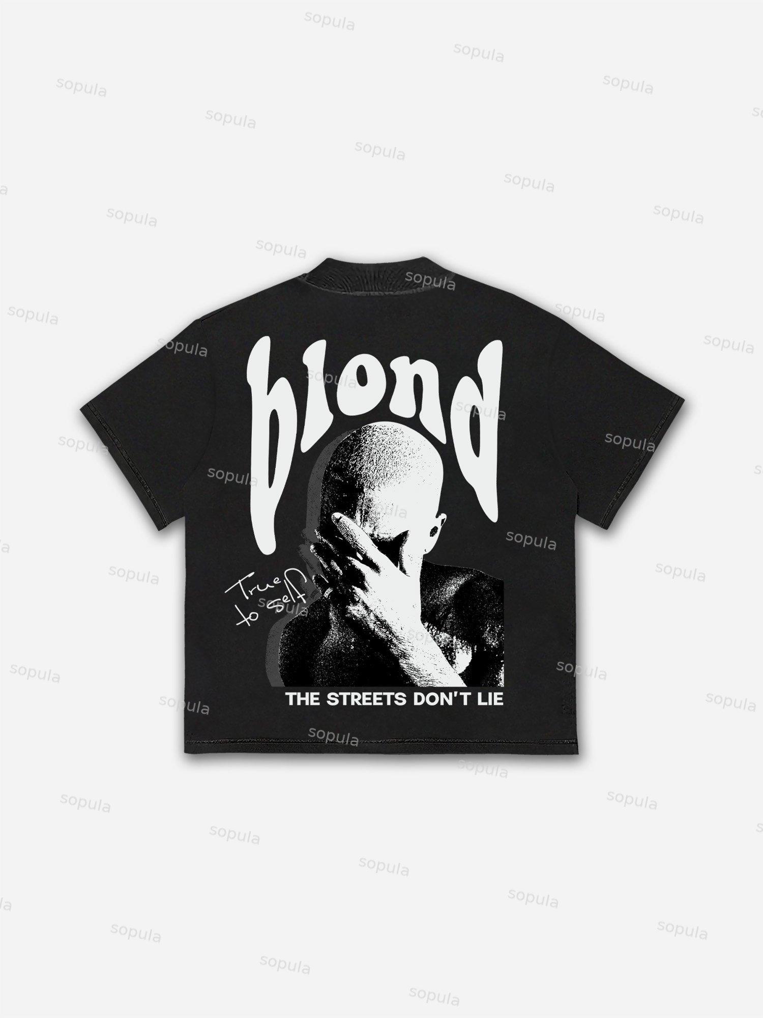 Vintage Frank Ocean Blond Graphic Cotton T-shirt Product Image