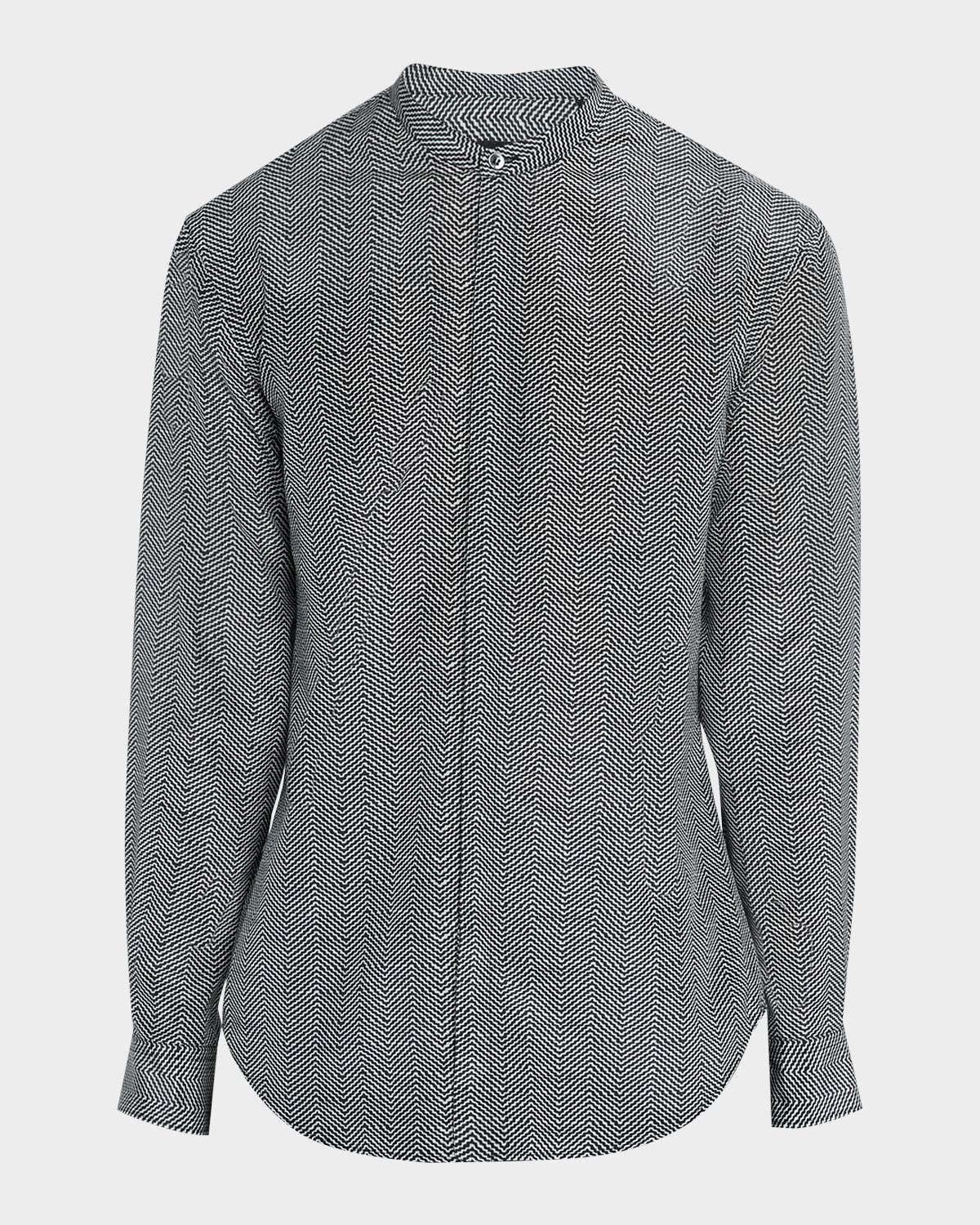 Mens Chevron Fantasy-Print Sport Shirt Product Image