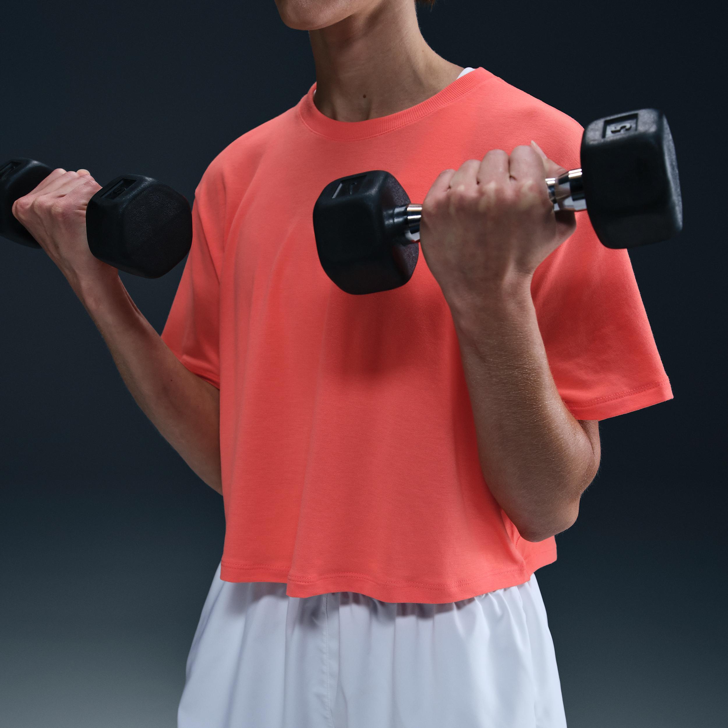 Nike Women's One Relaxed Dri-FIT Cropped Short-Sleeve Top Product Image