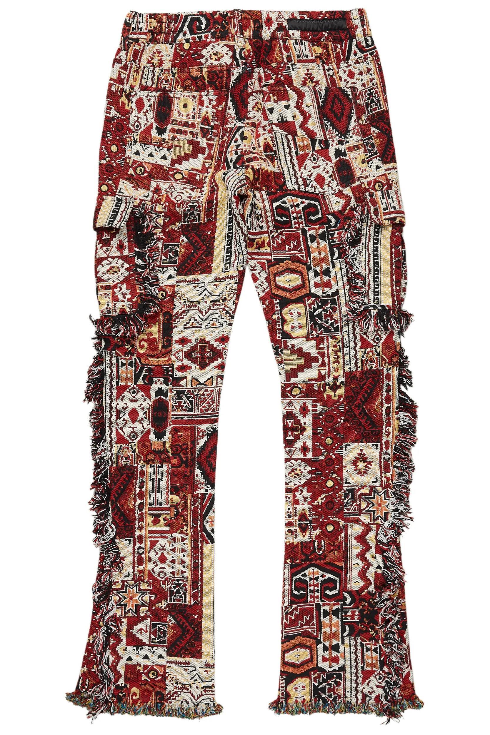 Ayami Pink Slim Tapestry Flare Jean Male Product Image