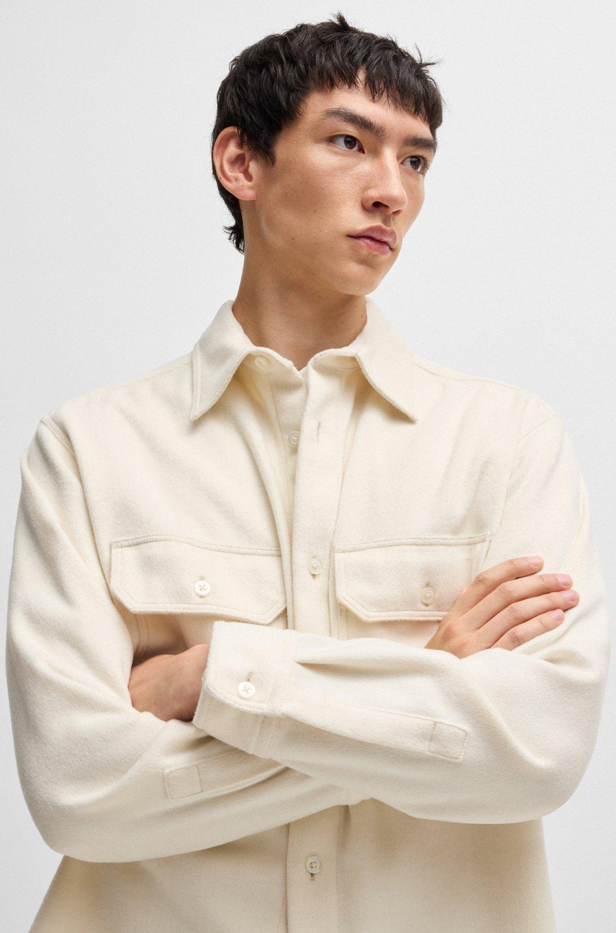 Oversize-fit shirt in brushed flannel Product Image