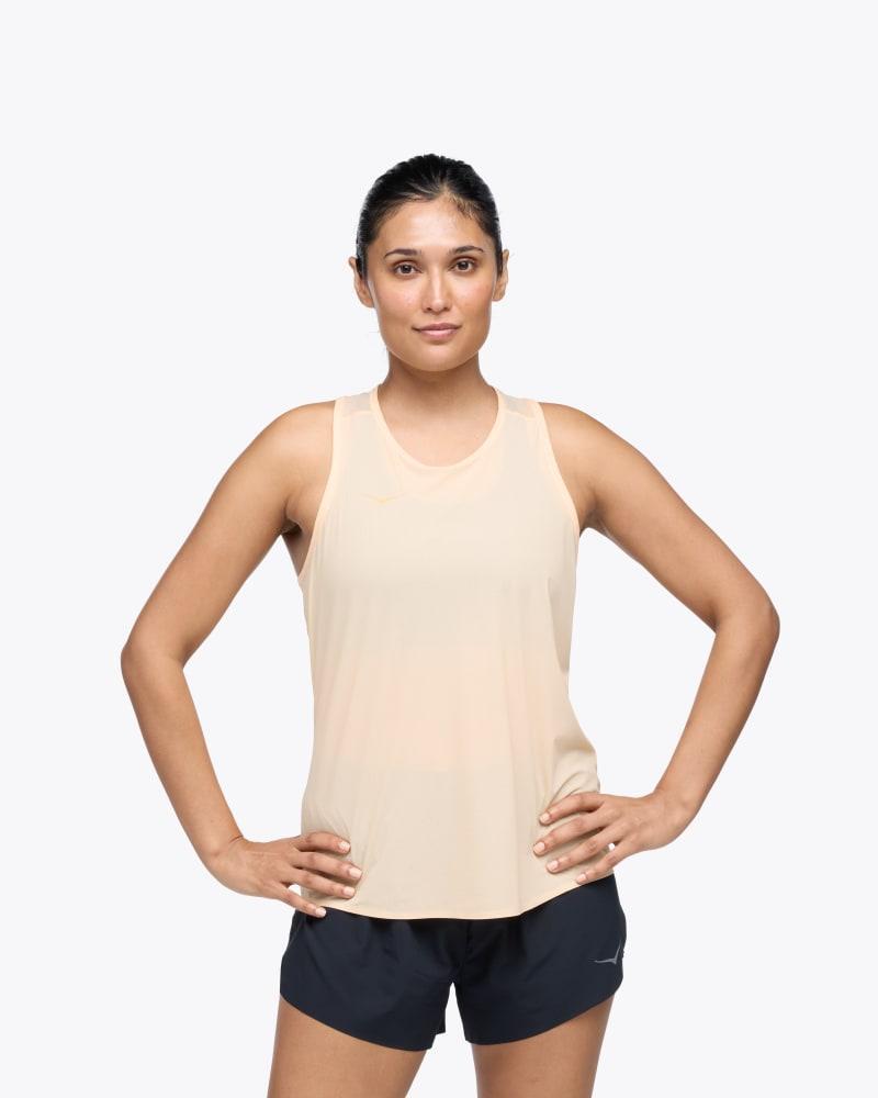 HOKA Women's Airolite Run Tank Top in Black, Size XXL Product Image