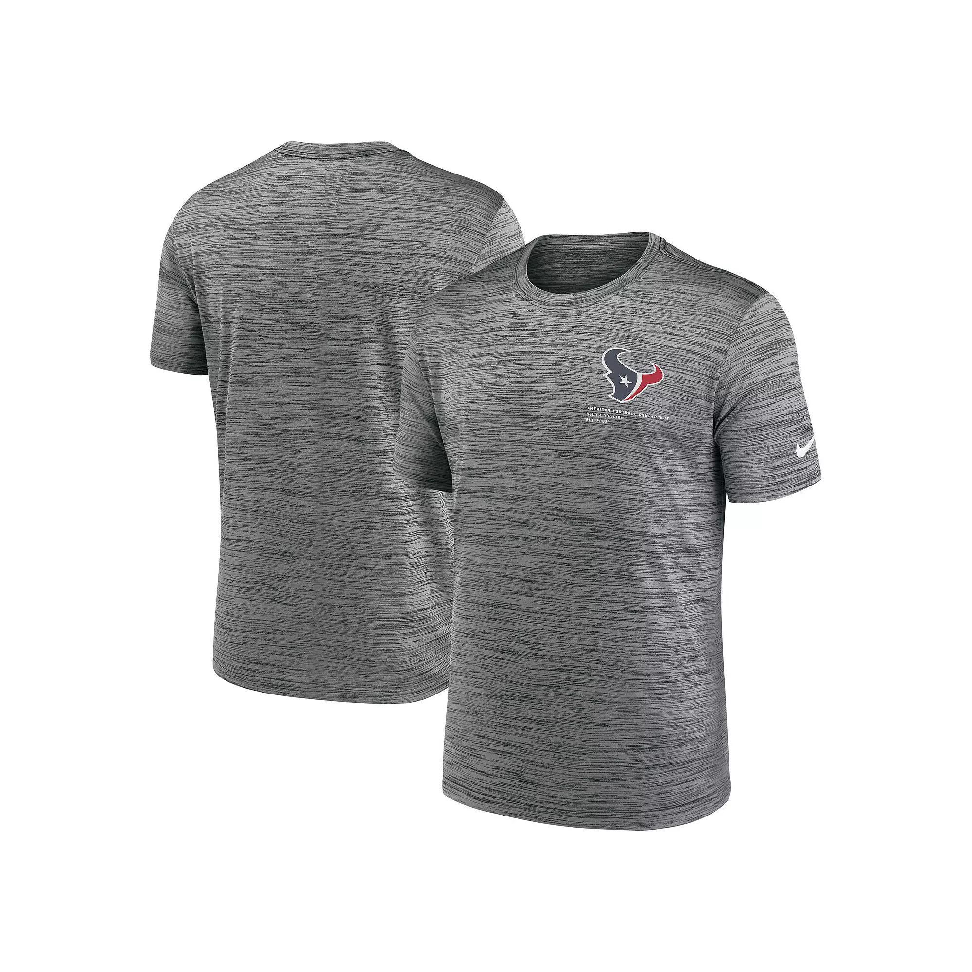 Men's Nike Anthracite West Virginia Mountaineers Campus Slant Velocity Performance T-Shirt, Size: Medium, Grey Product Image