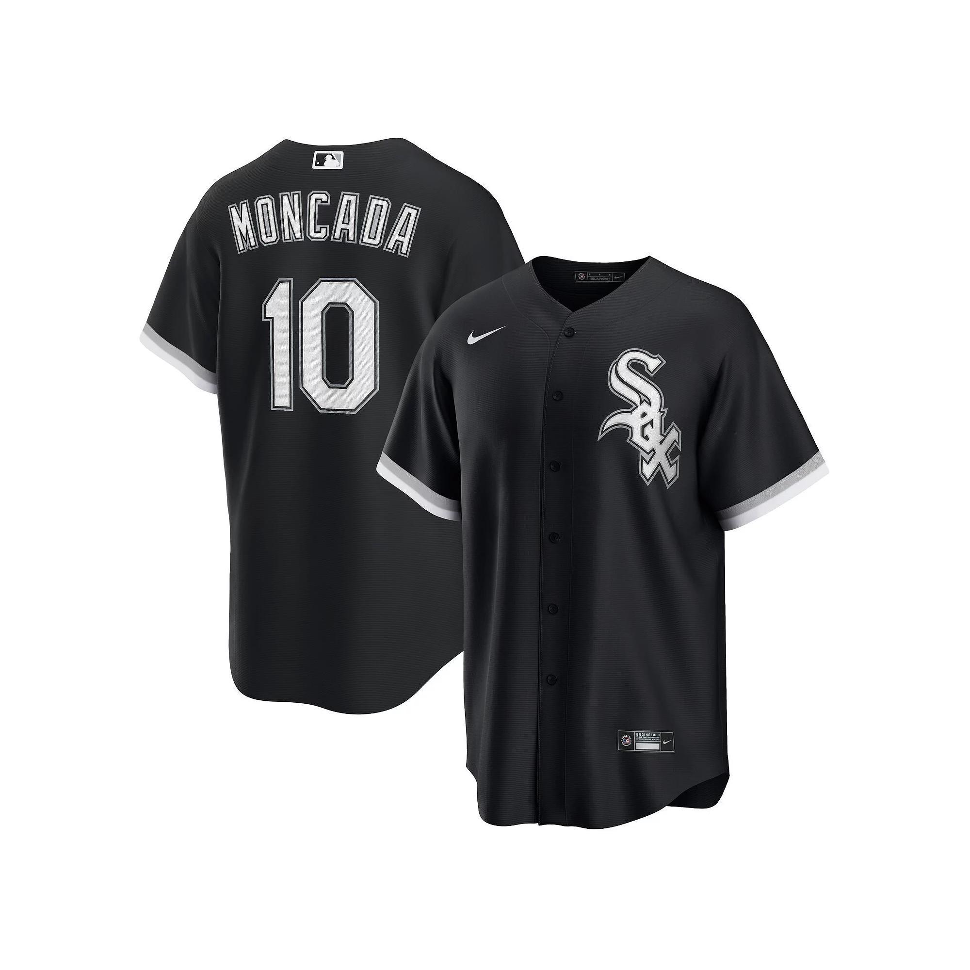 Men's Nike Yoan Moncada Black Chicago White Sox Alternate Replica Player Name Jersey, Size: Large Product Image