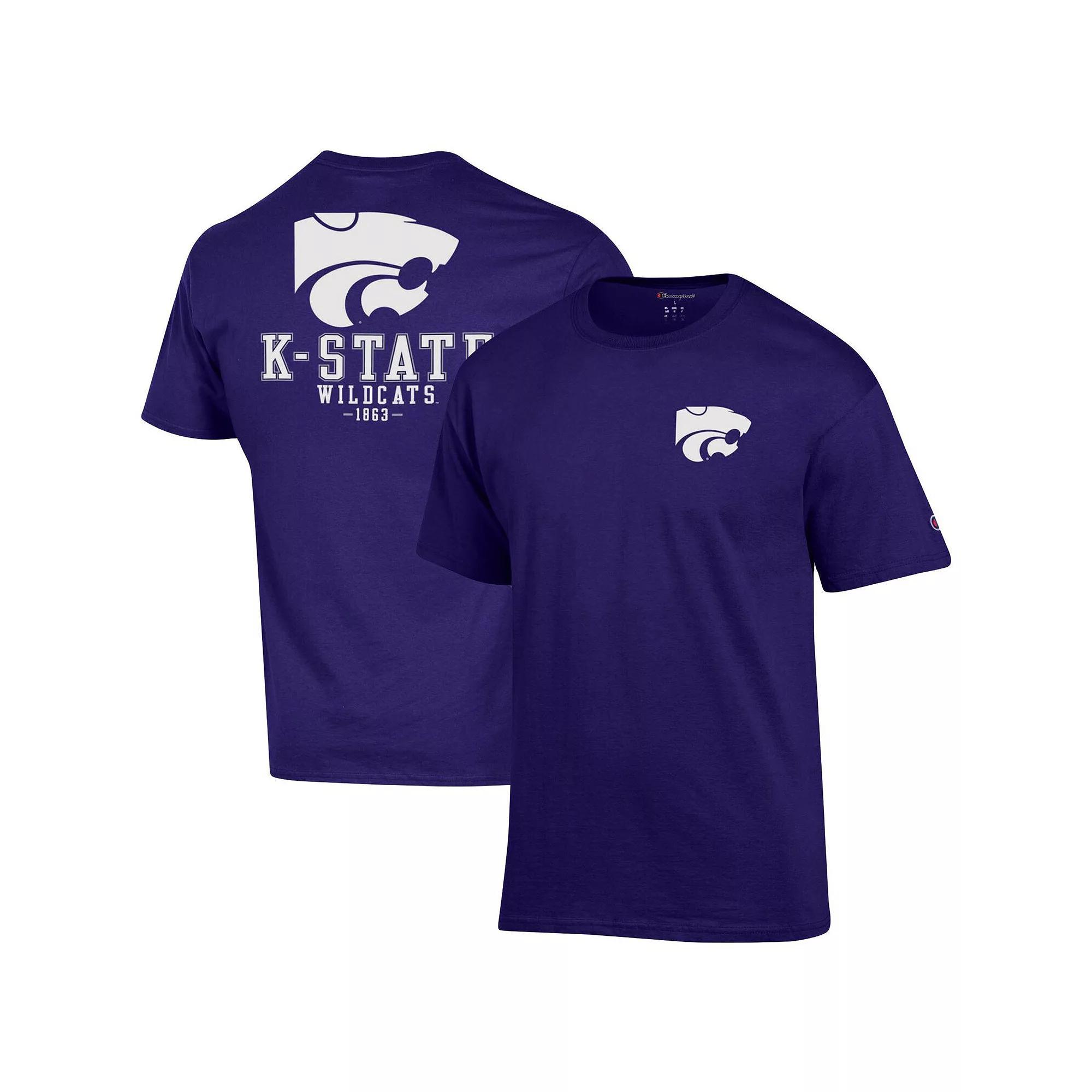 Men's Champion Purple Kansas State Wildcats Stack 2-Hit T-Shirt, Size: Large Product Image
