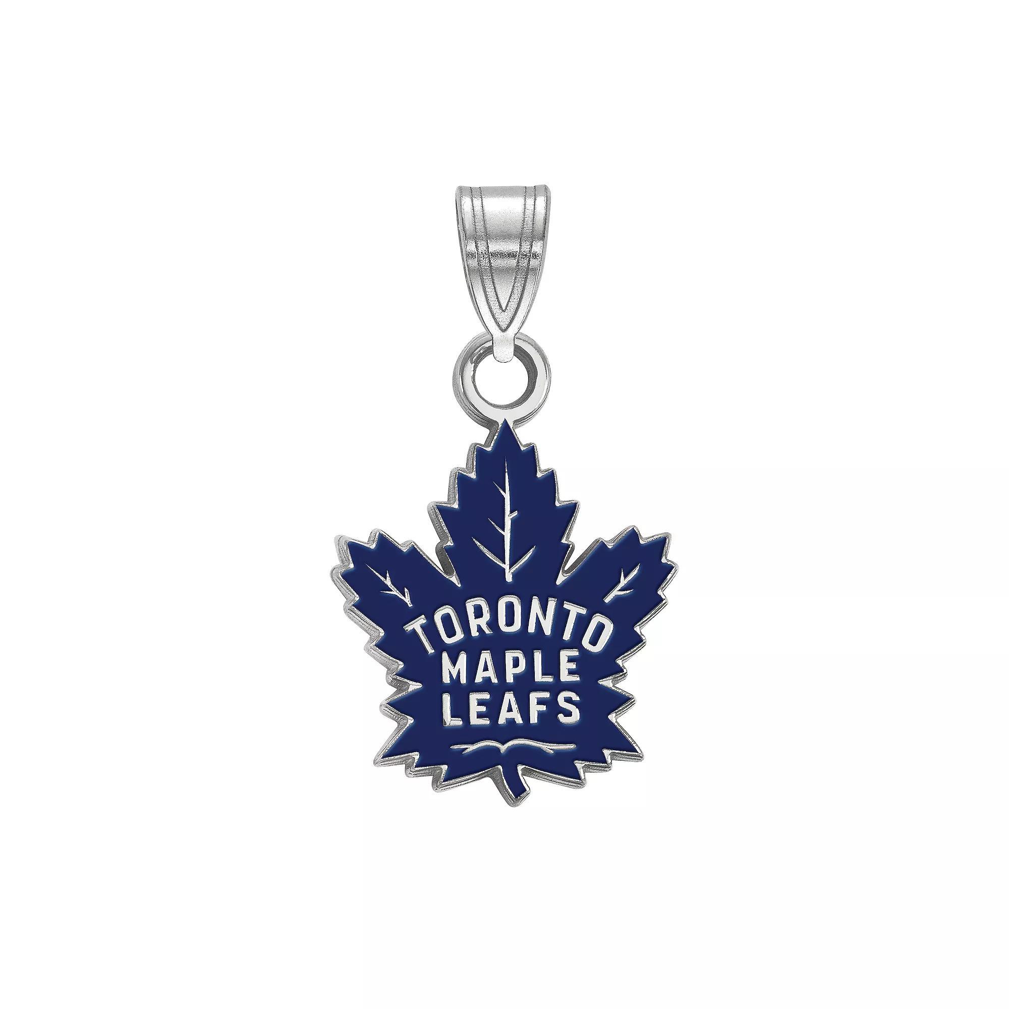 LogoArt Toronto Maple Leafs Sterling Silver Small Enamel Pendant, Women's, Gold Over Sterling Product Image
