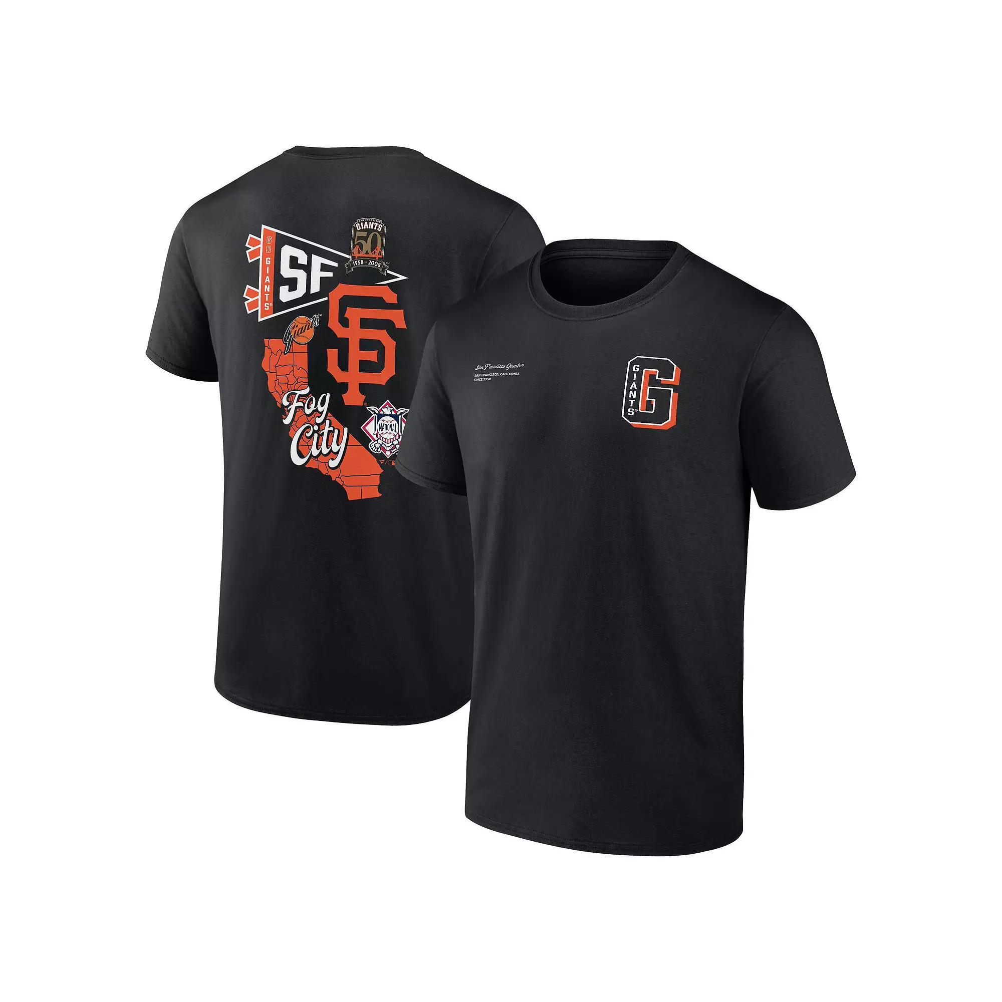 Men's Fanatics Branded Black San Francisco Giants Split Zone T-Shirt, Size: Medium Product Image