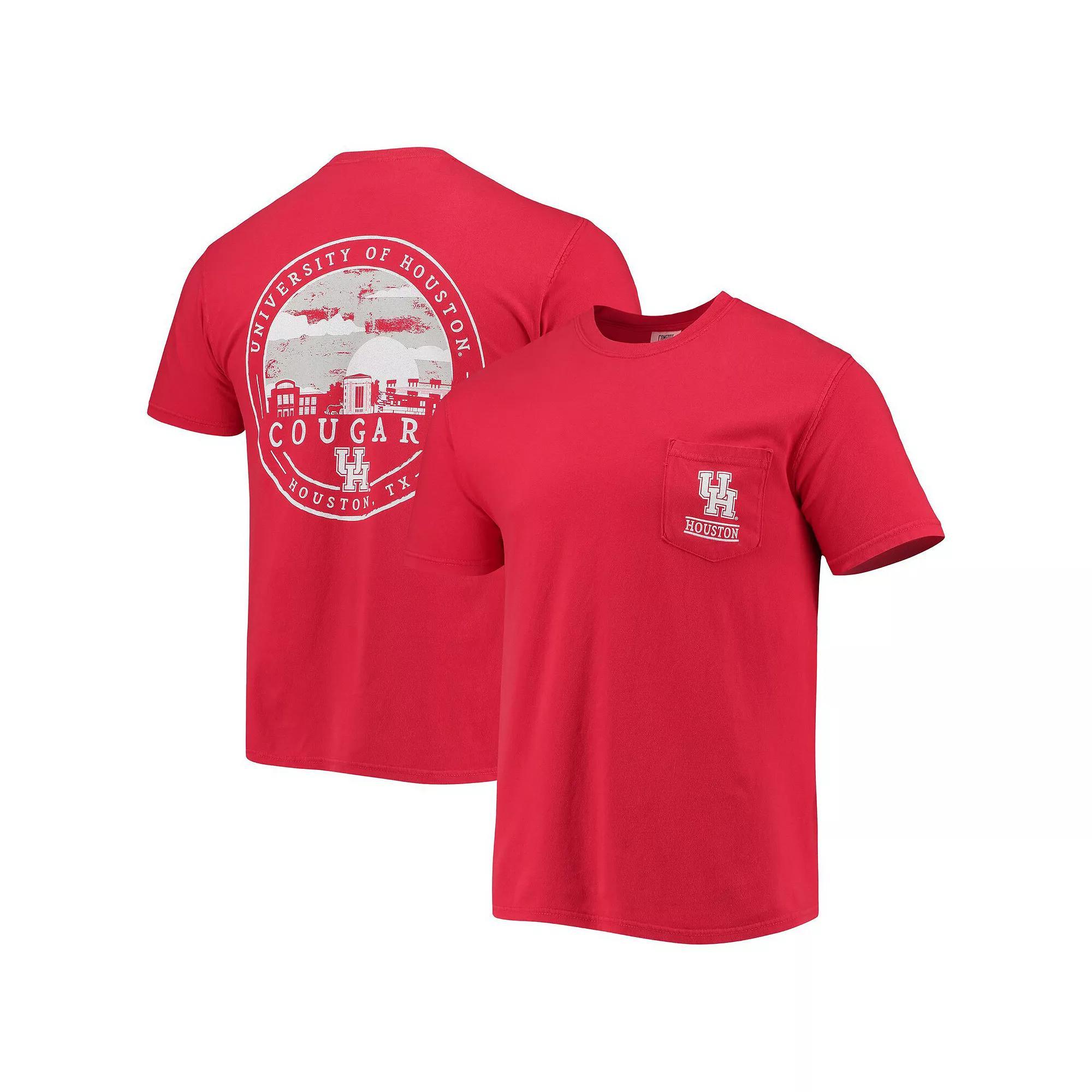 Men's Red Houston Cougars Circle Campus Scene T-Shirt, Size: XL, Hou Red Product Image