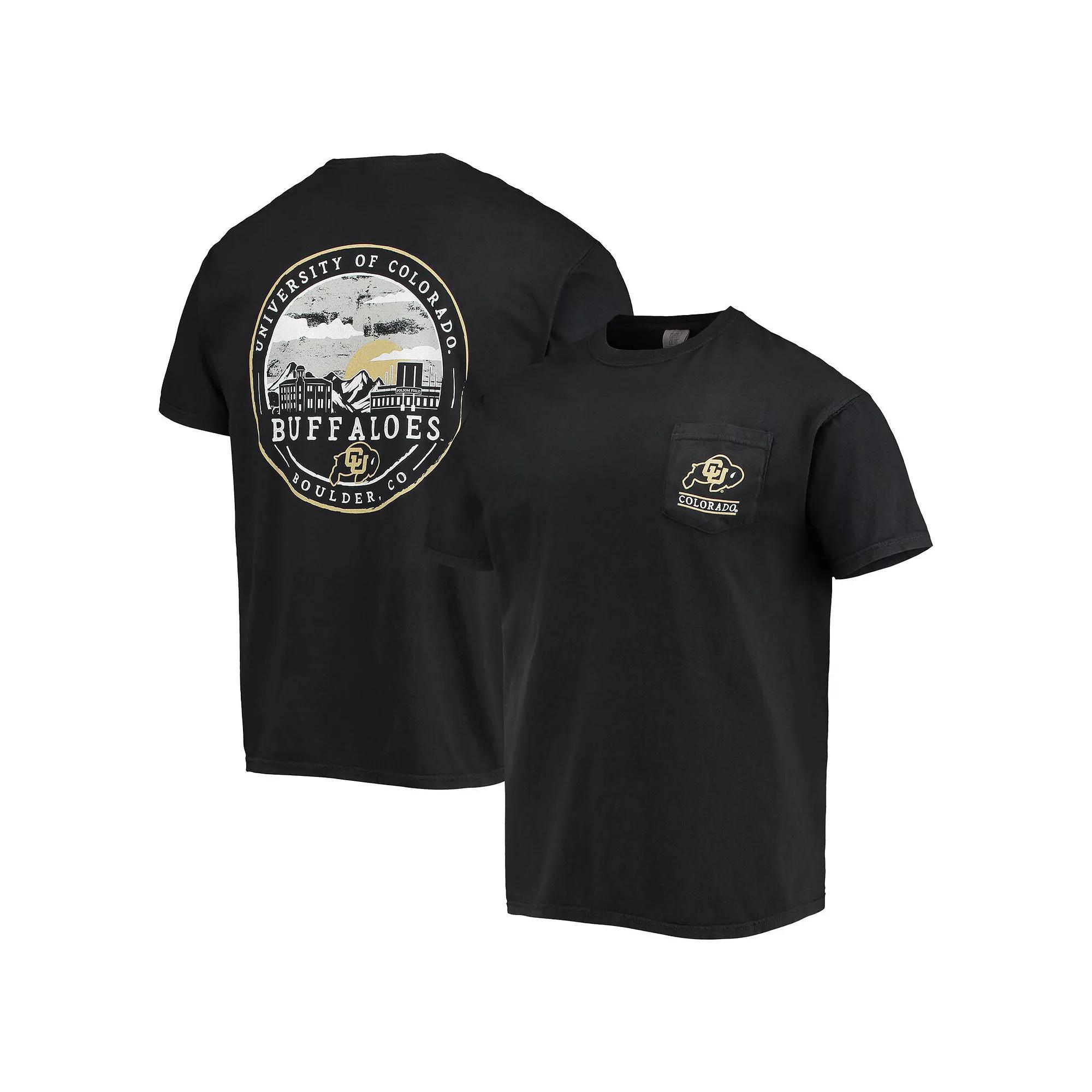 Men's Black Colorado Buffaloes Circle Campus Scene T-Shirt, Size: Small Product Image