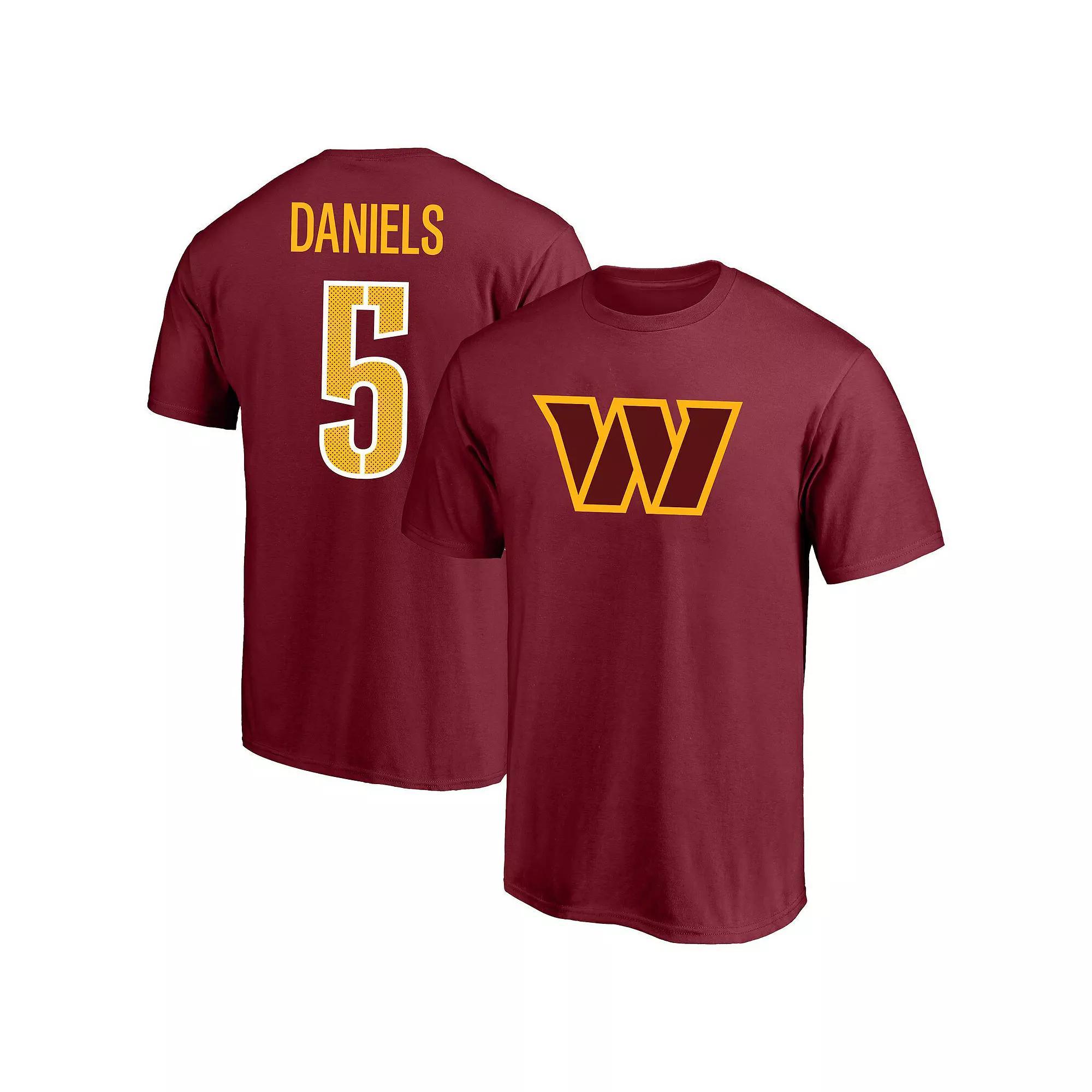 Men's Fanatics Jayden Daniels Burgundy Washington Commanders Big & Tall Player Name & Number T-Shirt, Size: 2XB, Wft Med Re Product Image