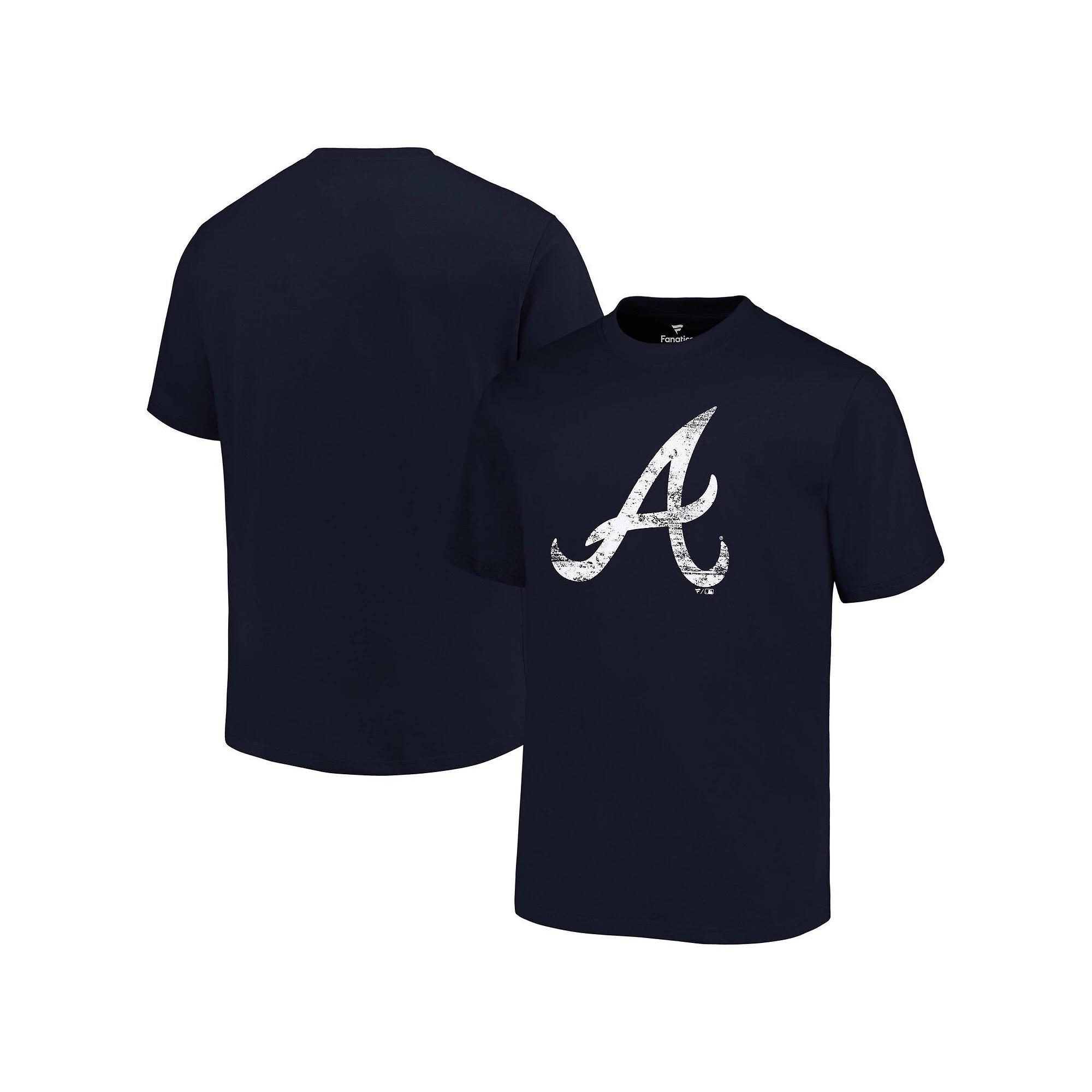 Men's Profile Navy Atlanta Braves Big & Tall Primary Logo T-Shirt, Size: 3XLT, Blue Product Image