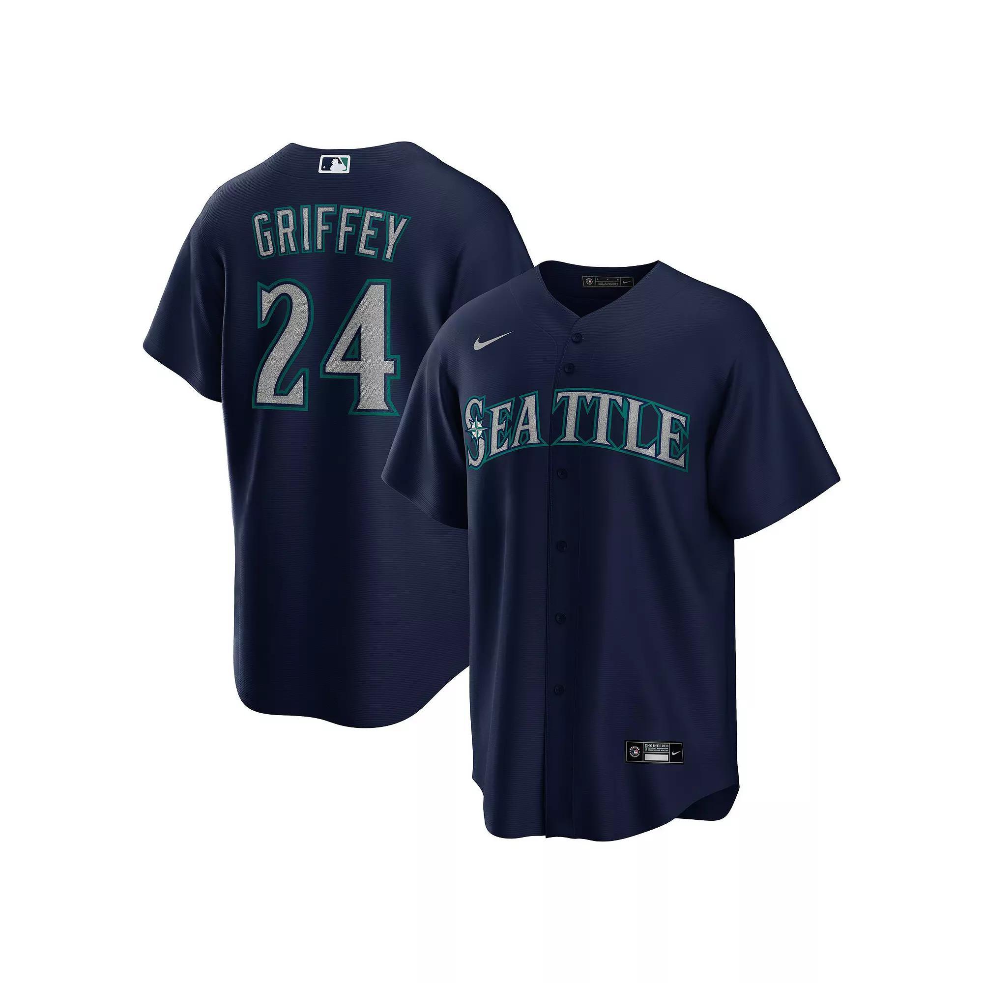 Men's Nike Ken Griffey Jr. Navy Seattle Mariners Alternate Replica Player Jersey, Size: XL, Blue Product Image