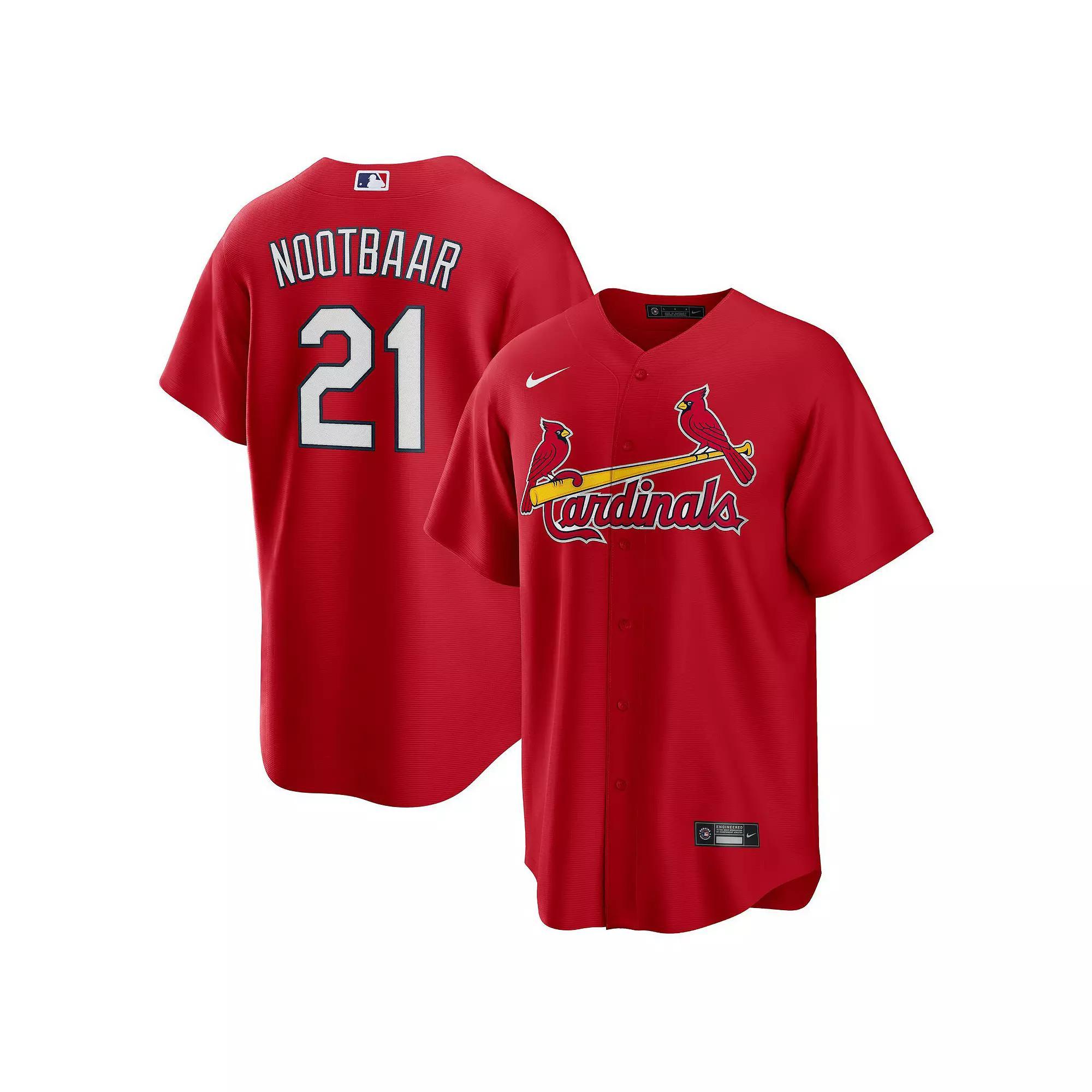 Men's Nike Lars Nootbaar Red St. Louis Cardinals Big & Tall Alternate Replica Player Jersey, Size: 4XLT Product Image
