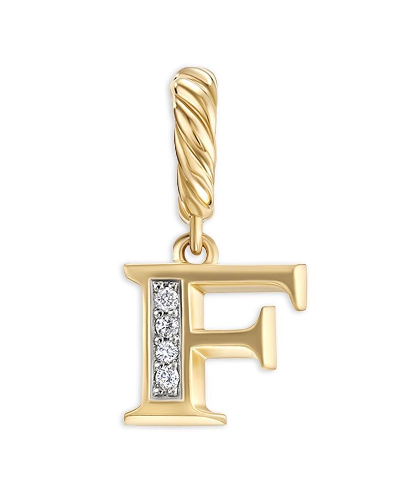 David Yurman 18K Gold Amulets Diamond Pave Initial Pendant Product Image