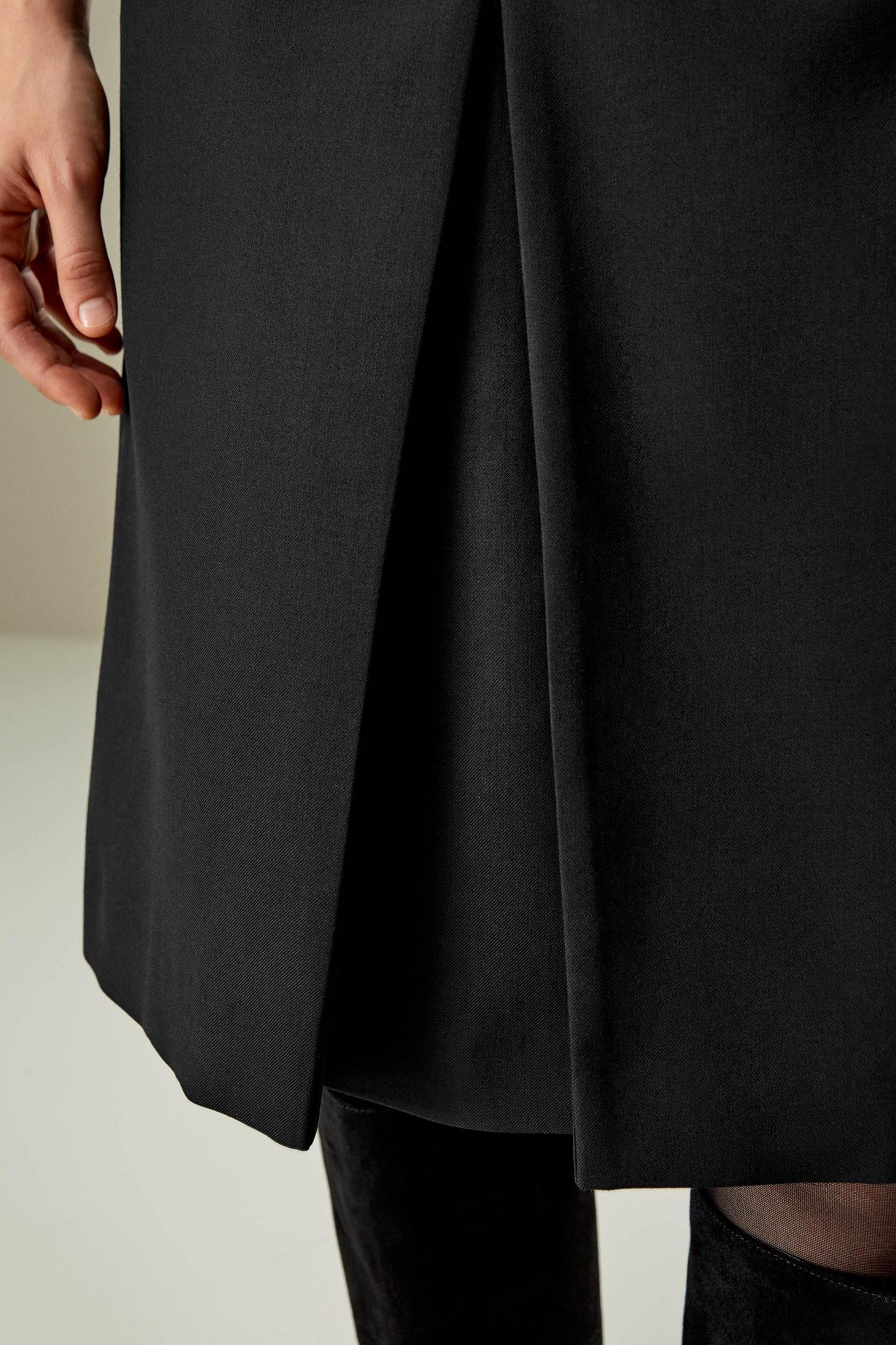 A-Line Wool Silk Blend Skirt Product Image