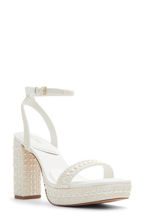 ALDO Lulu - Women's Strappy Sandal Sandals - White, Size 7.5 Product Image