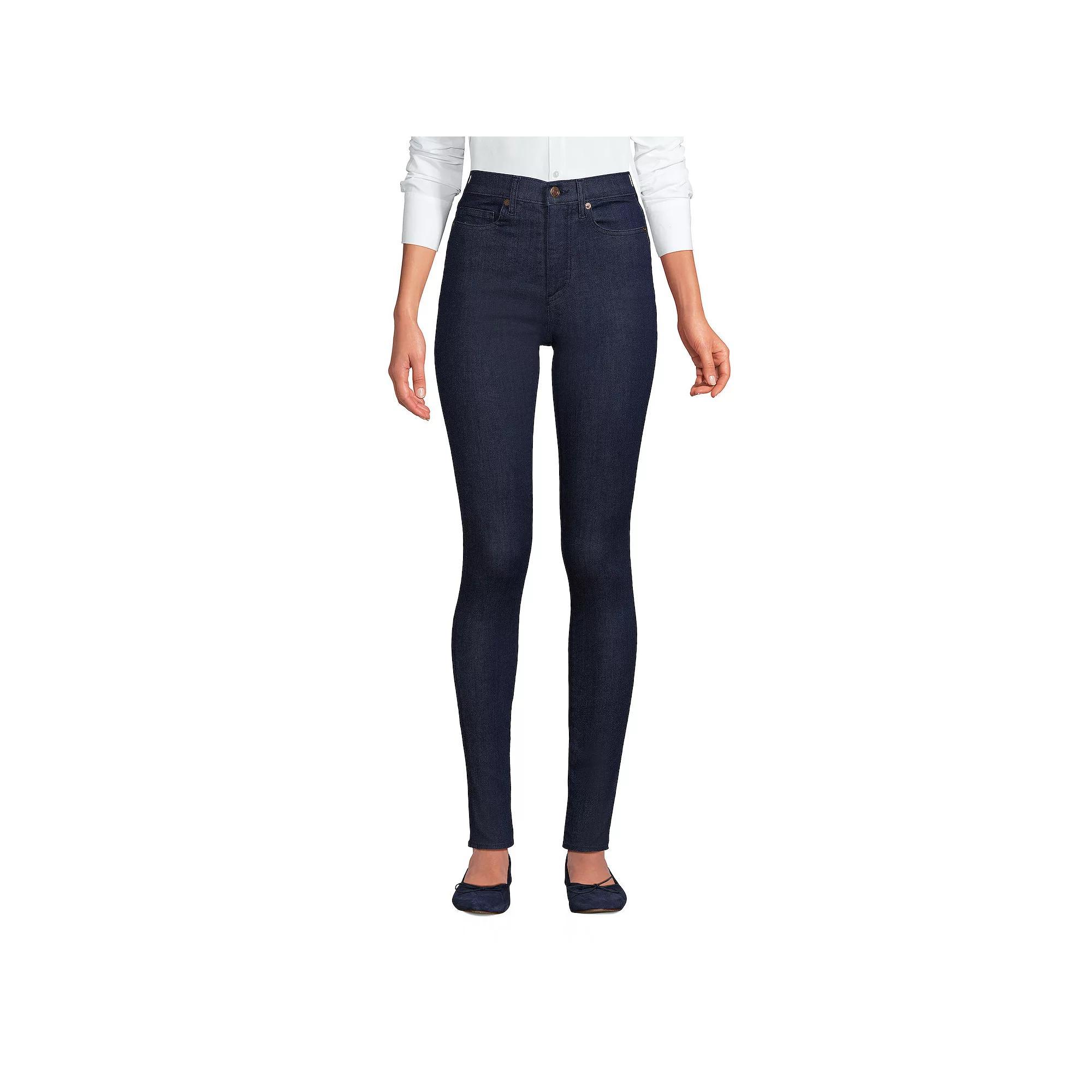 Women's Lands' End Lycra Skinny Jeans, Size: 16, River Rinse Product Image
