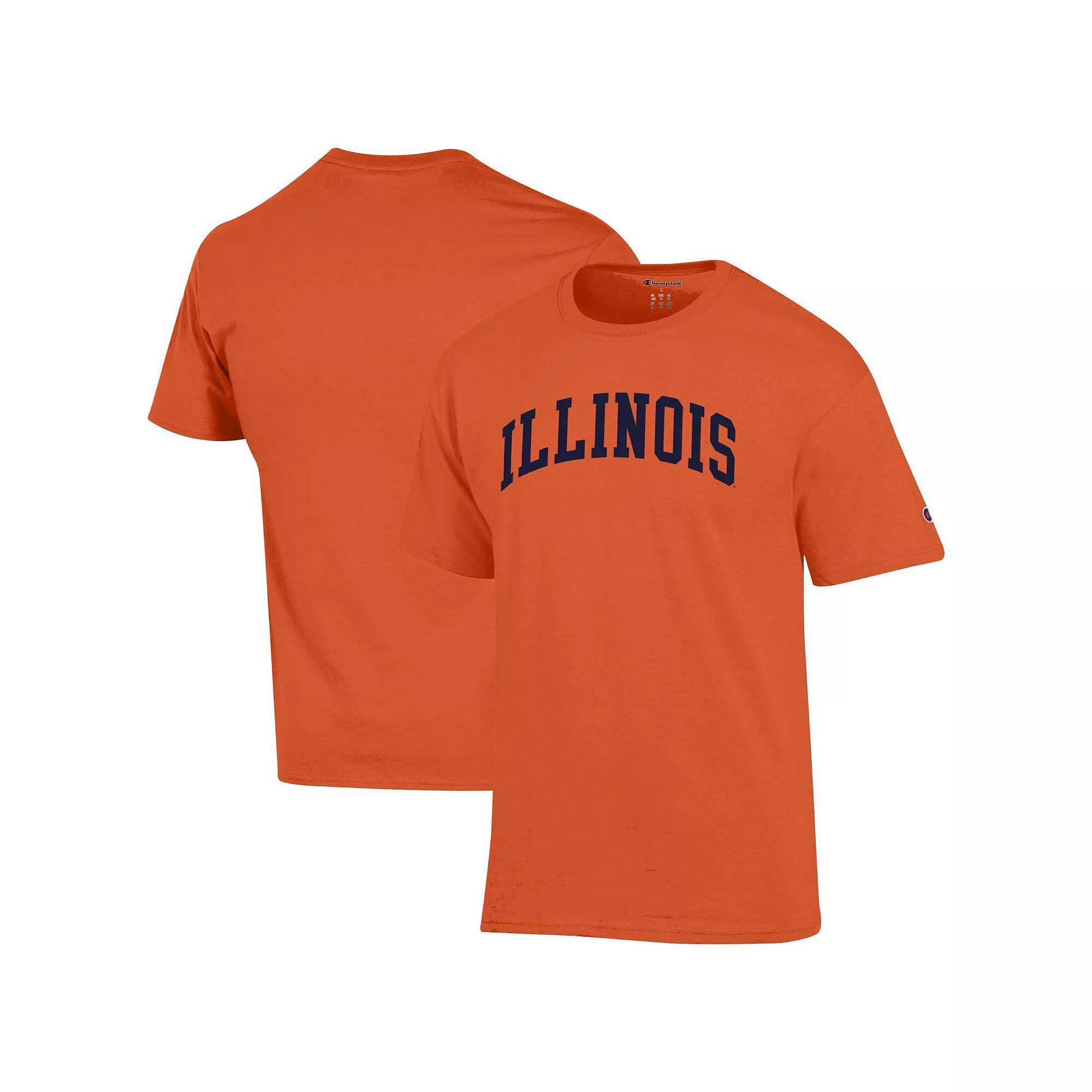 Men's Champion  Orange Illinois Fighting Illini Basic Arch T-Shirt, Size: Large Product Image