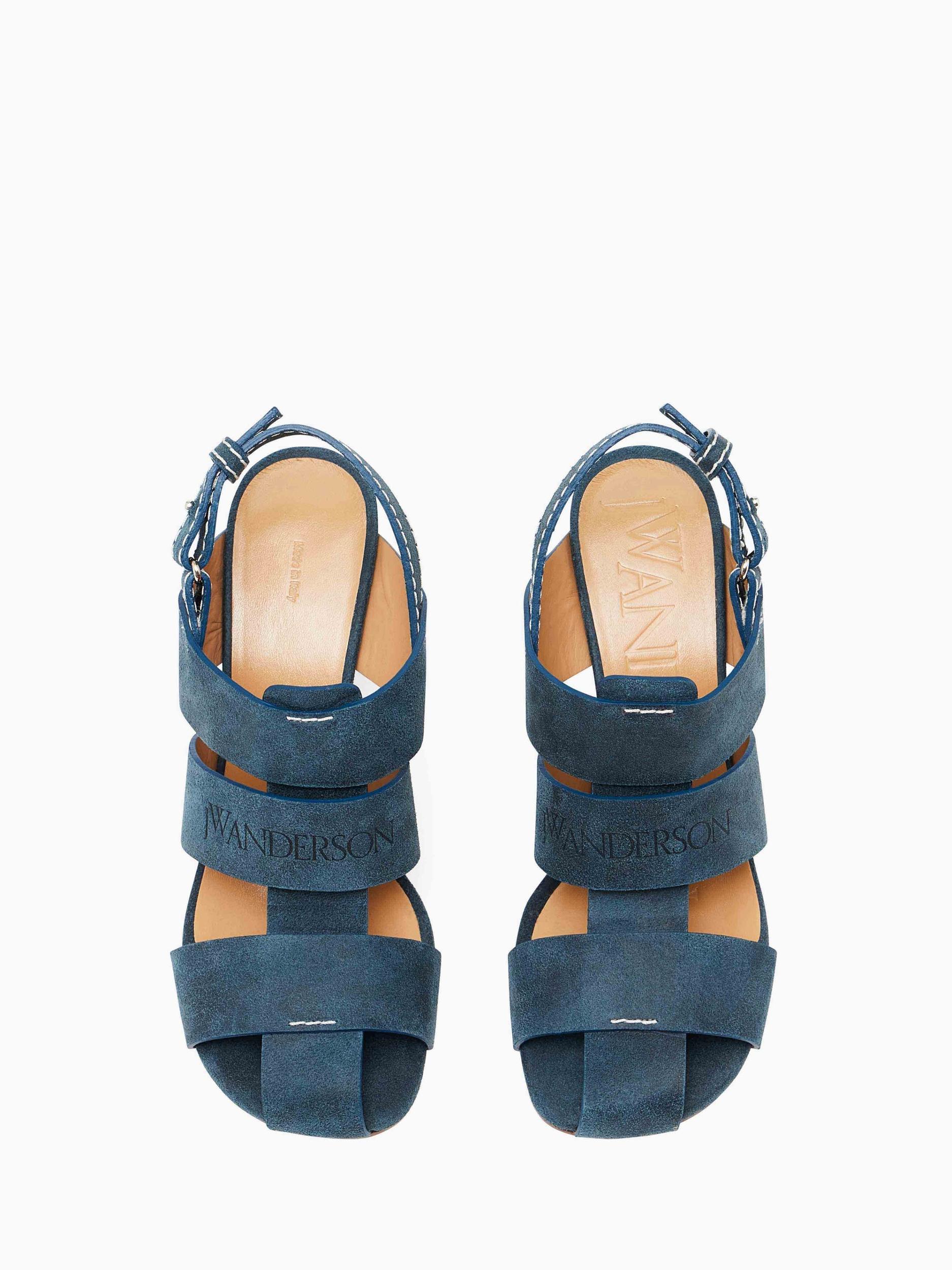 SUEDE HEELED FISHERMAN SANDALS Product Image