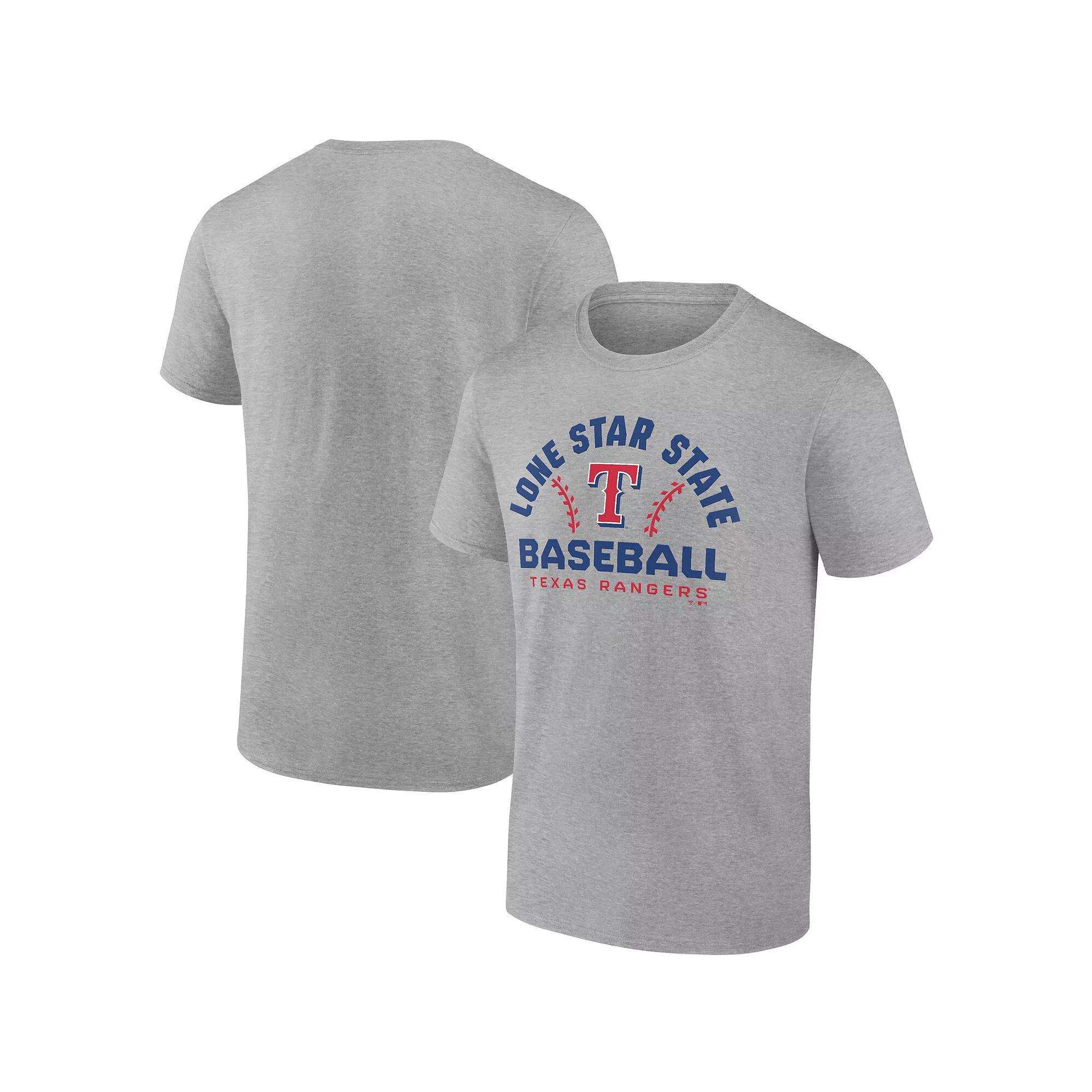 Men's Fanatics Branded Heathered Gray Los Angeles Dodgers Iconic Go for Two T-Shirt, Size: Medium, Grey Product Image