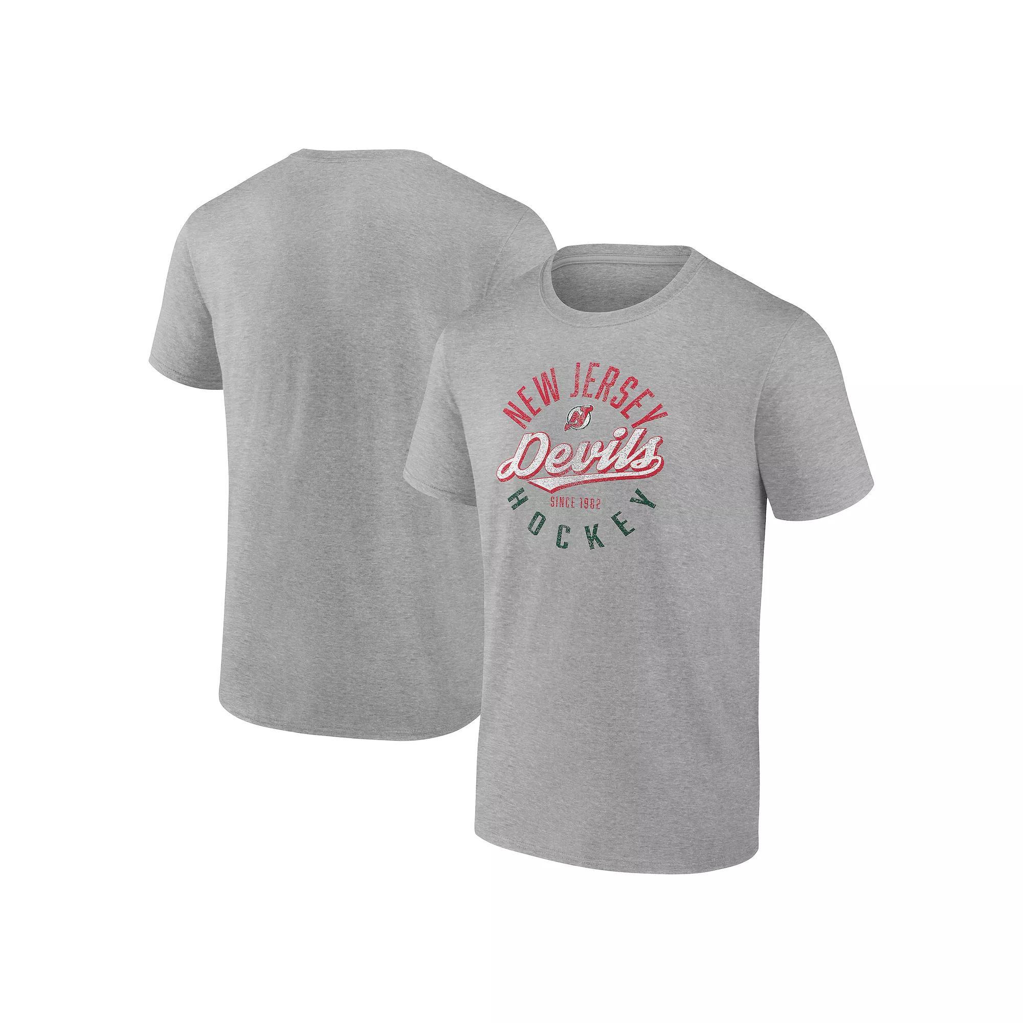 Men's Fanatics New Jersey Devils Hockey Emblem Heritage Graphic Tee, Size: XXL, Dev Gray Product Image