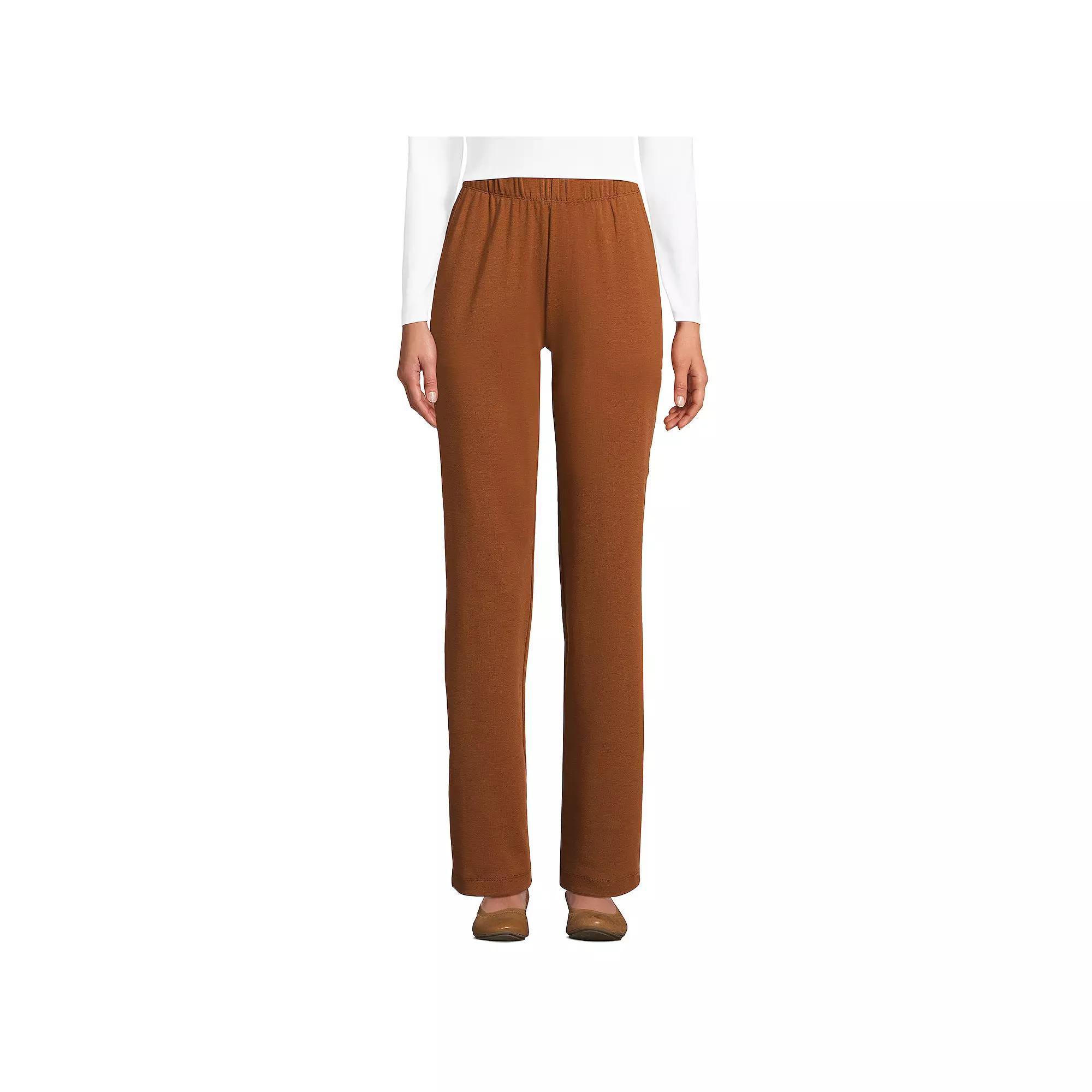 Women's Lands' End Sport Knit High Waist Pants, Size: XL, Red Desert Product Image