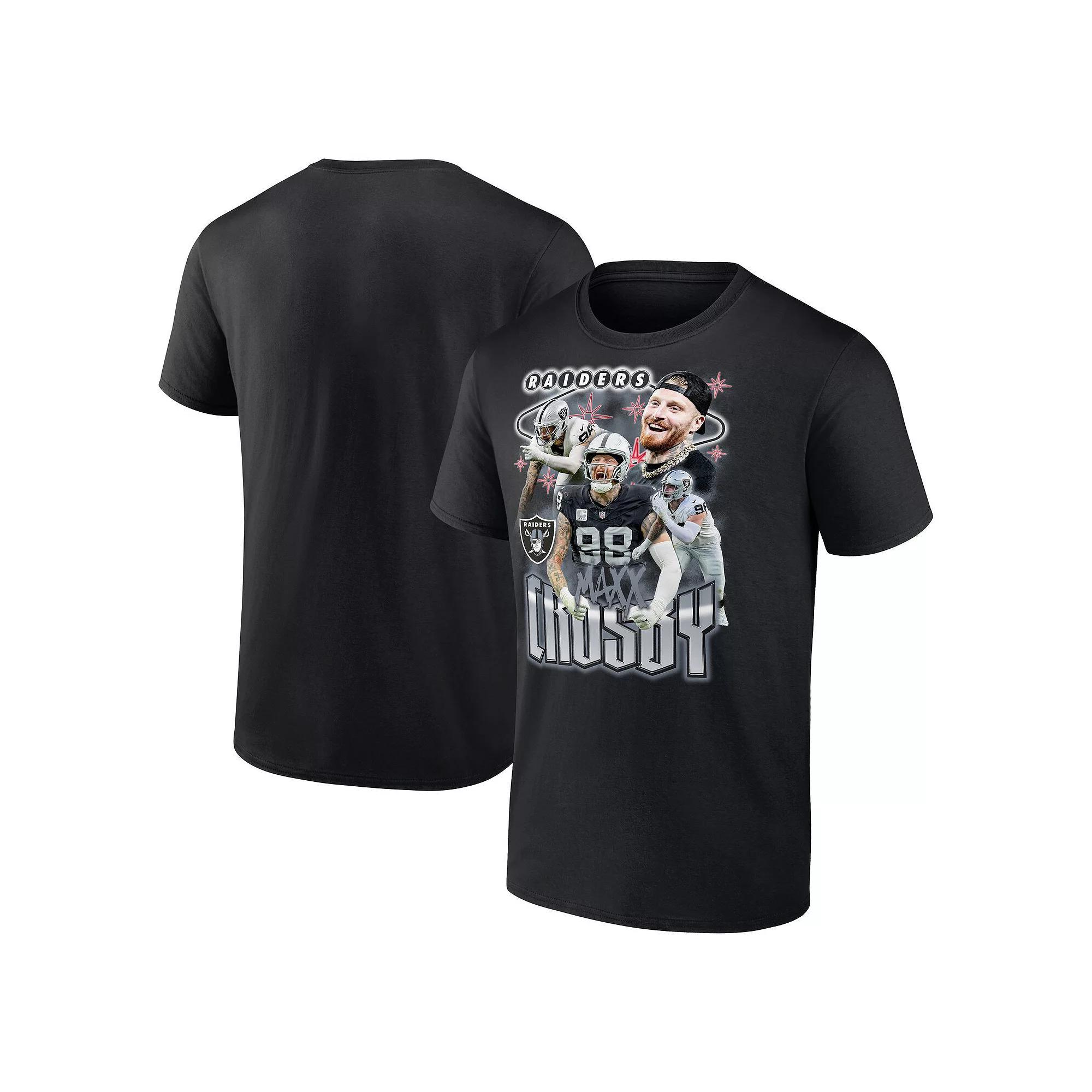 Men's Fanatics Maxx Crosby Black Las Vegas Raiders Notorious Player Graphic T-Shirt, Size: Large, Lvr Black Product Image