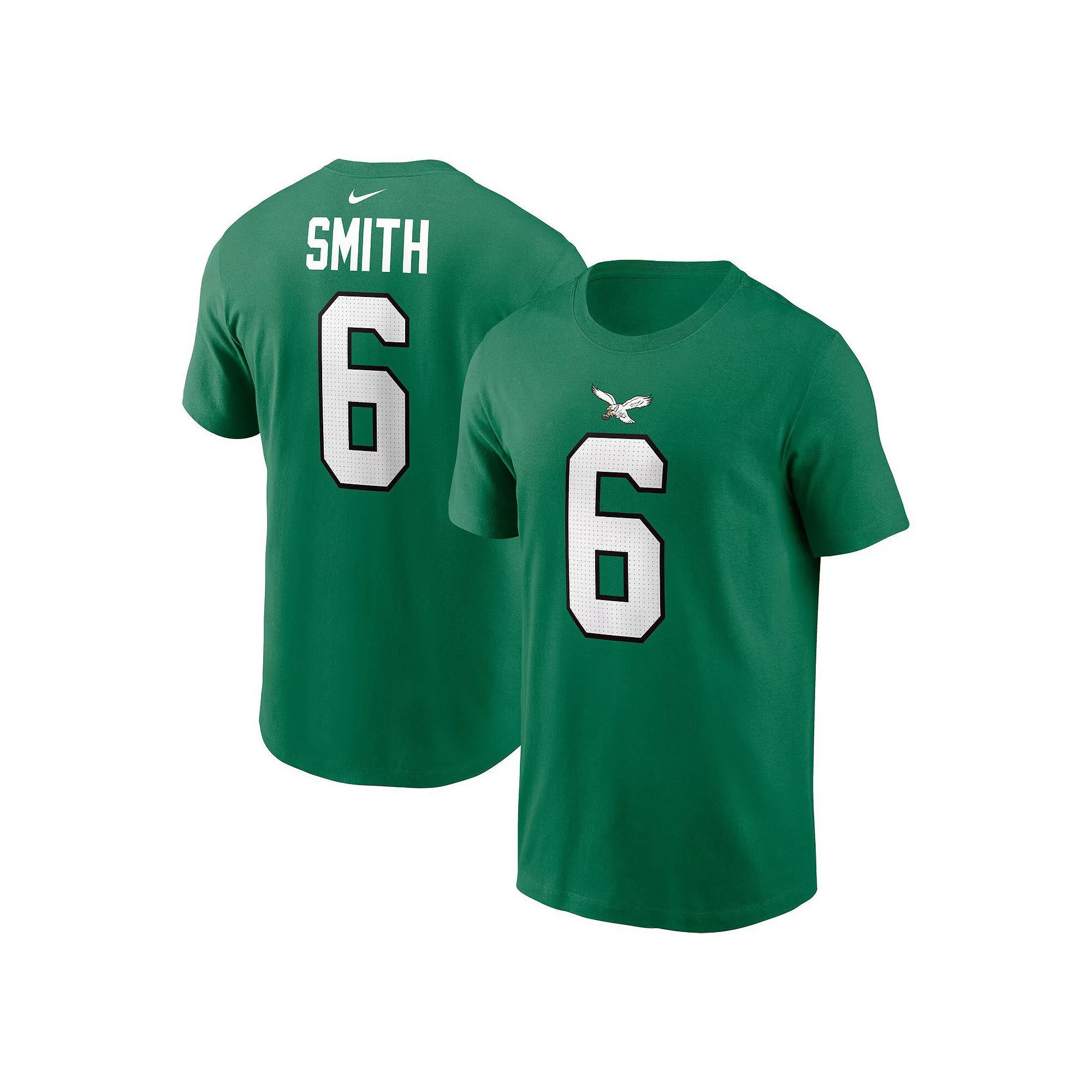 Men's Nike DeVonta Smith Kelly Green Philadelphia Eagles Alternate Player Name & Number T-Shirt, Size: Large Product Image