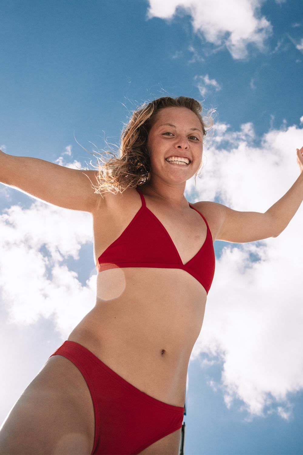 Triangle Bikini Top - Red Female Product Image