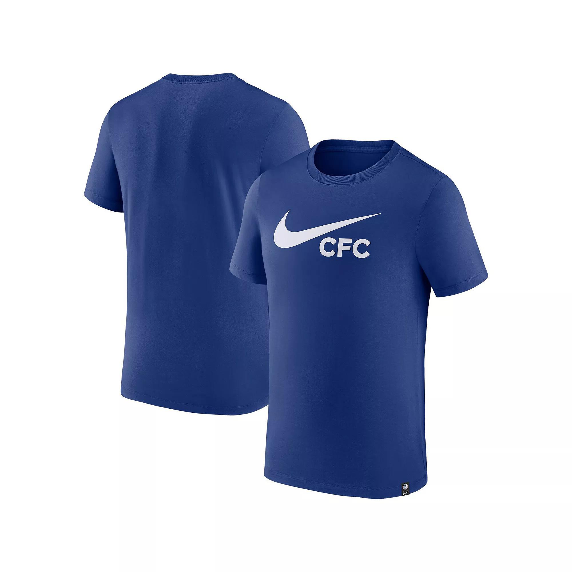 Men's Nike Blue Chelsea Swoosh T-Shirt, Size: Small, Chl Blue Product Image