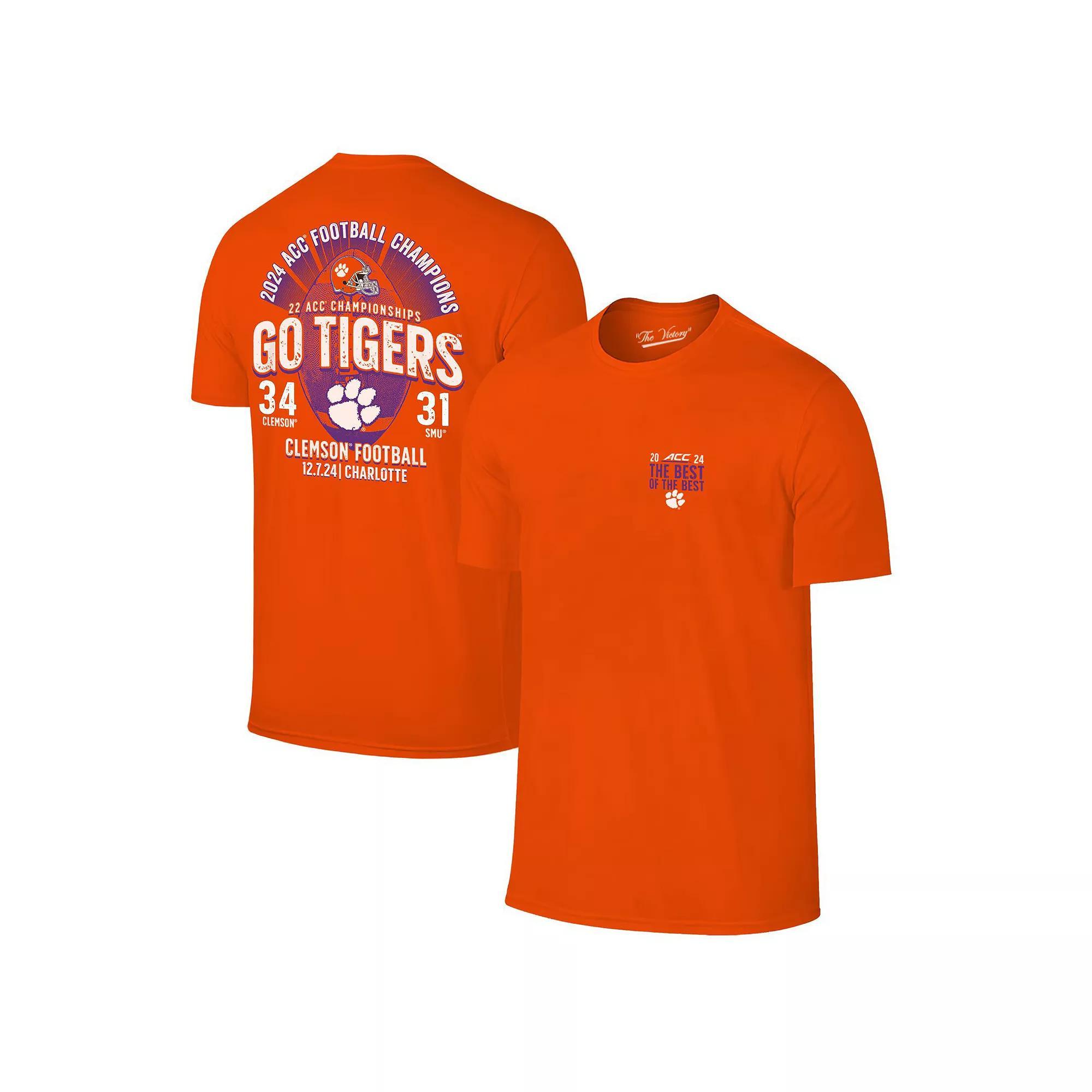 Men's Orange Clemson Tigers 2024 ACC Football Conference Champions Score T-Shirt, Size: Medium Product Image