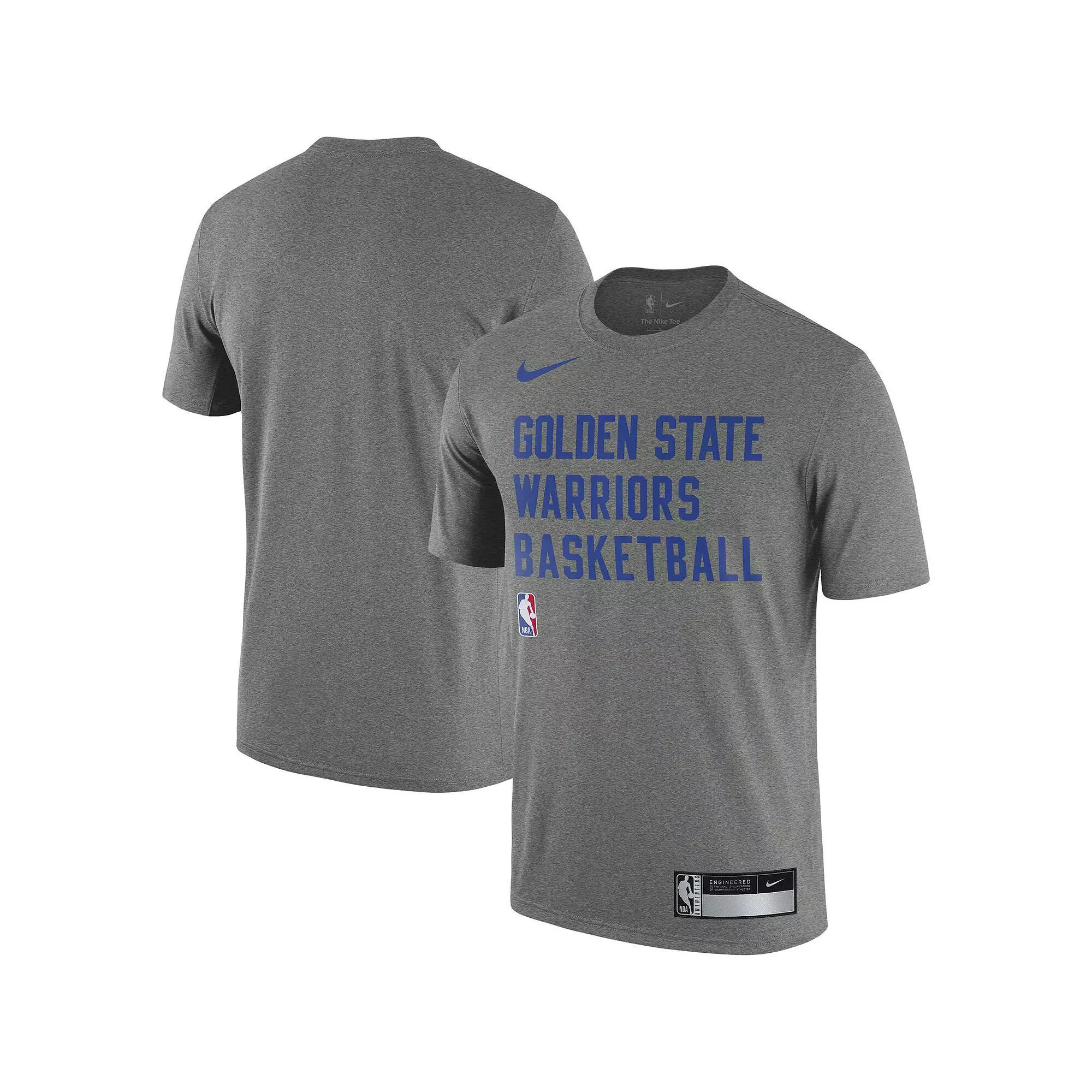 Men's Nike Heather Gray Golden State Warriors 2023/24 Sideline Legend Performance Practice T-Shirt, Size: XL, Grey Product Image